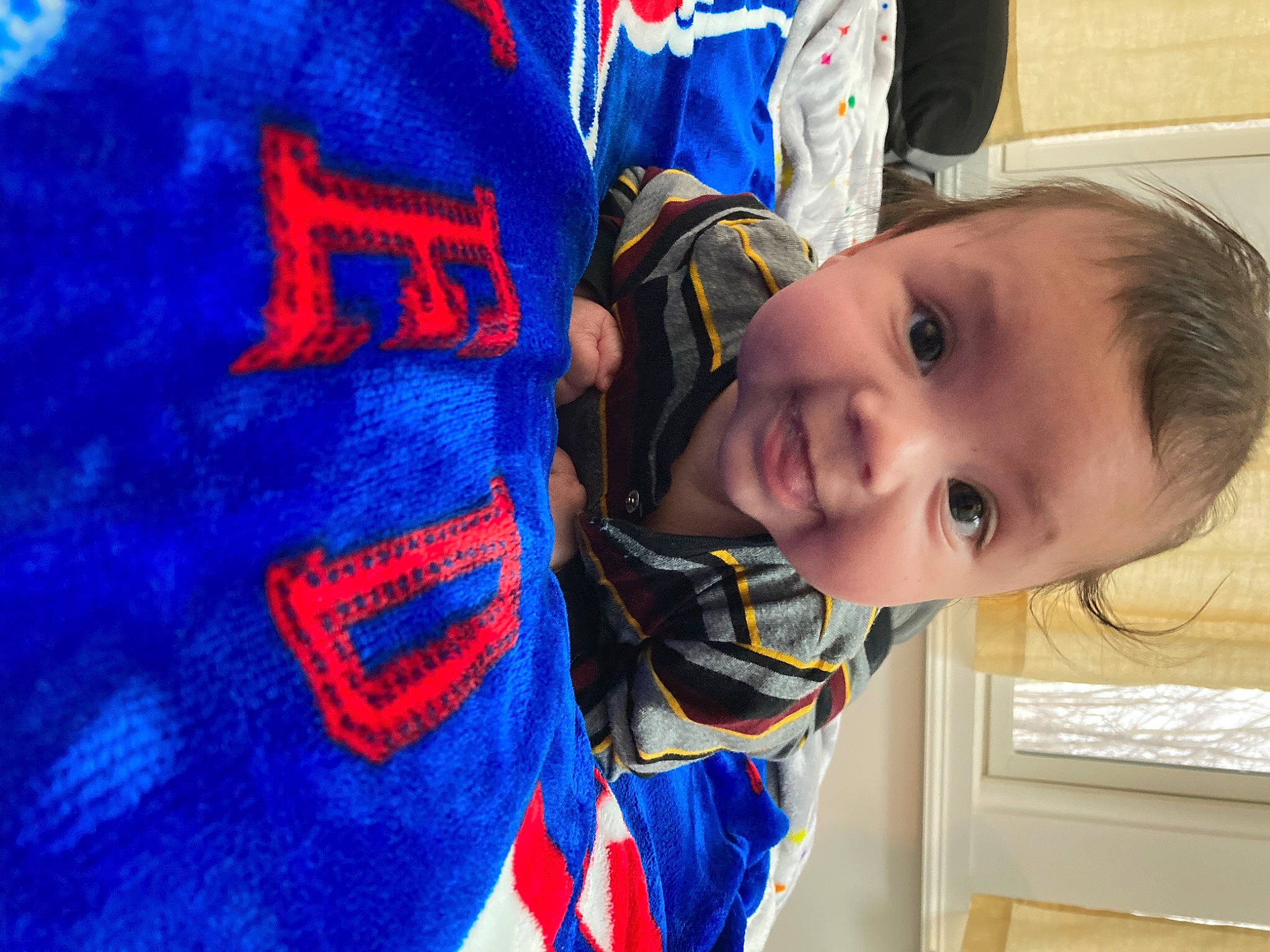 Jesse joined the competition — help win amazing prizes! baby, baby_toddler_clothing, blue, carmine, child, electric_blue, fun, happy, leisure, pattern, person, sleeve, smile, toddler, tree