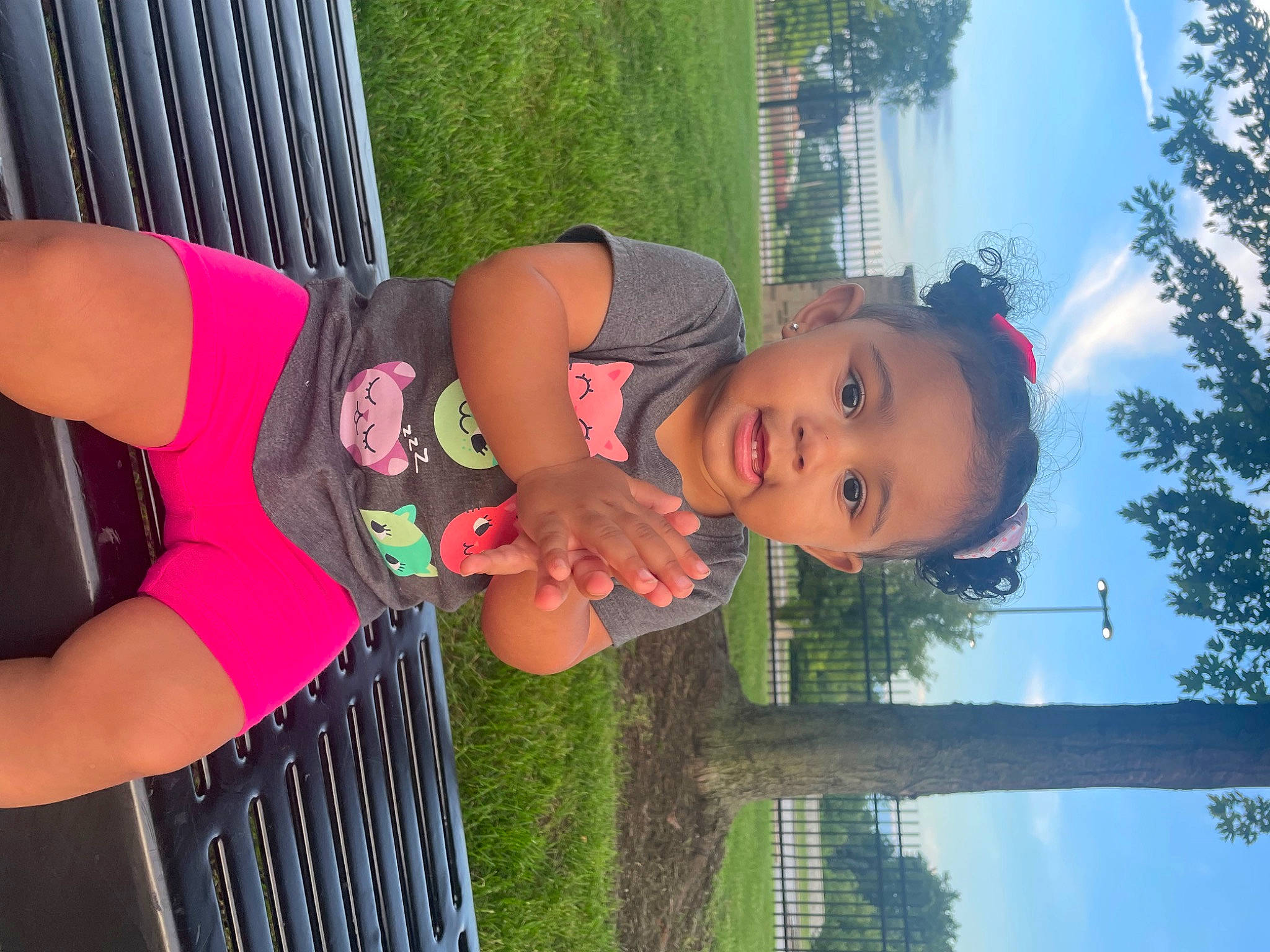 Alani is registered to the contest to win money with this photo: dress, facial_expression, fun, grass, green, hair, hairstyle, happy, human_body, leisure, light, people_in_nature, person, photograph, plant, sky, smile, thigh, tree, waist