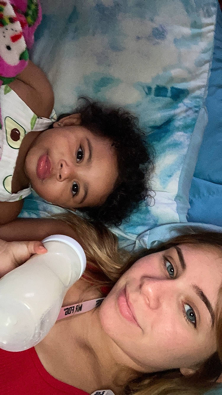 Alani is registered to the contest to win money with this photo: baby_bottle, cheek, chin, eye, eyebrow, eyelash, face, forehead, gesture, hair, hairstyle, happy, iris, joy, lip, mouth, nose, organ, person, skin