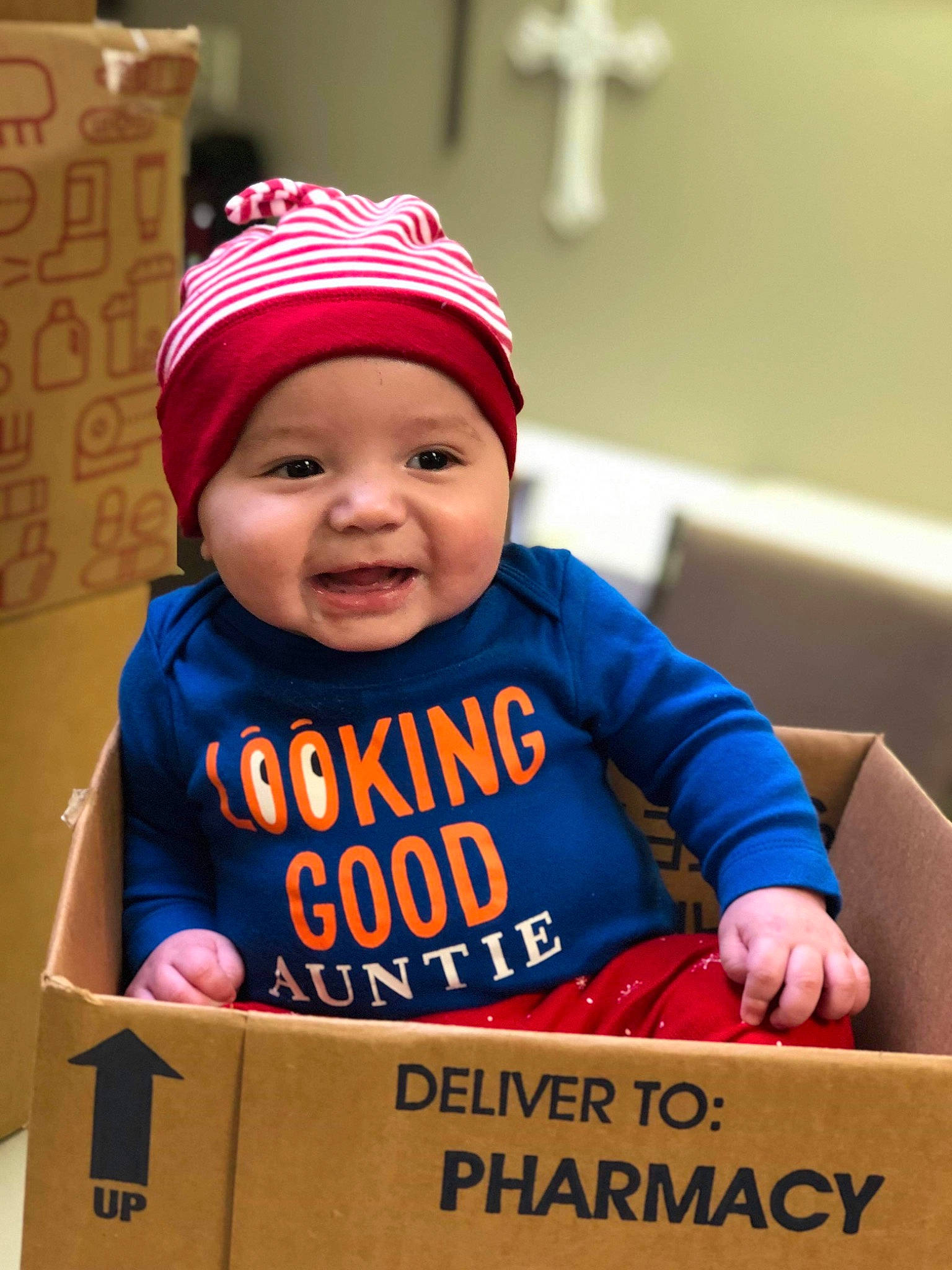 M-jay joined the competition — help win amazing prizes! baby, child, headgear, headwear, person, smile, toddler