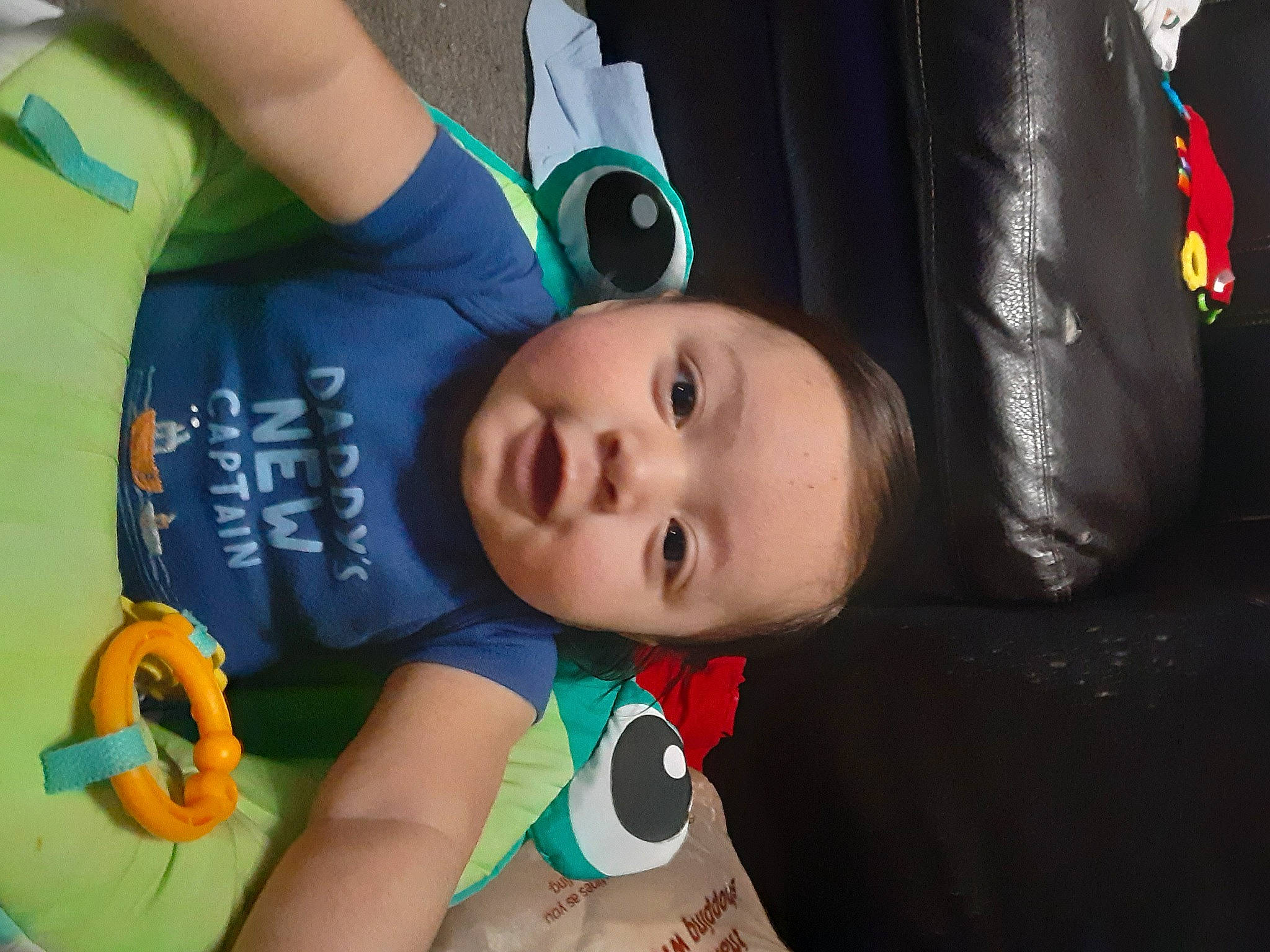 Javon joined the competition — help win amazing prizes! arm, baby, baby_products, baby_toddler_clothing, cheek, child, cool, electric_blue, fun, happy, human_body, leisure, mouth, nose, person, play, room, textile, toddler, toy