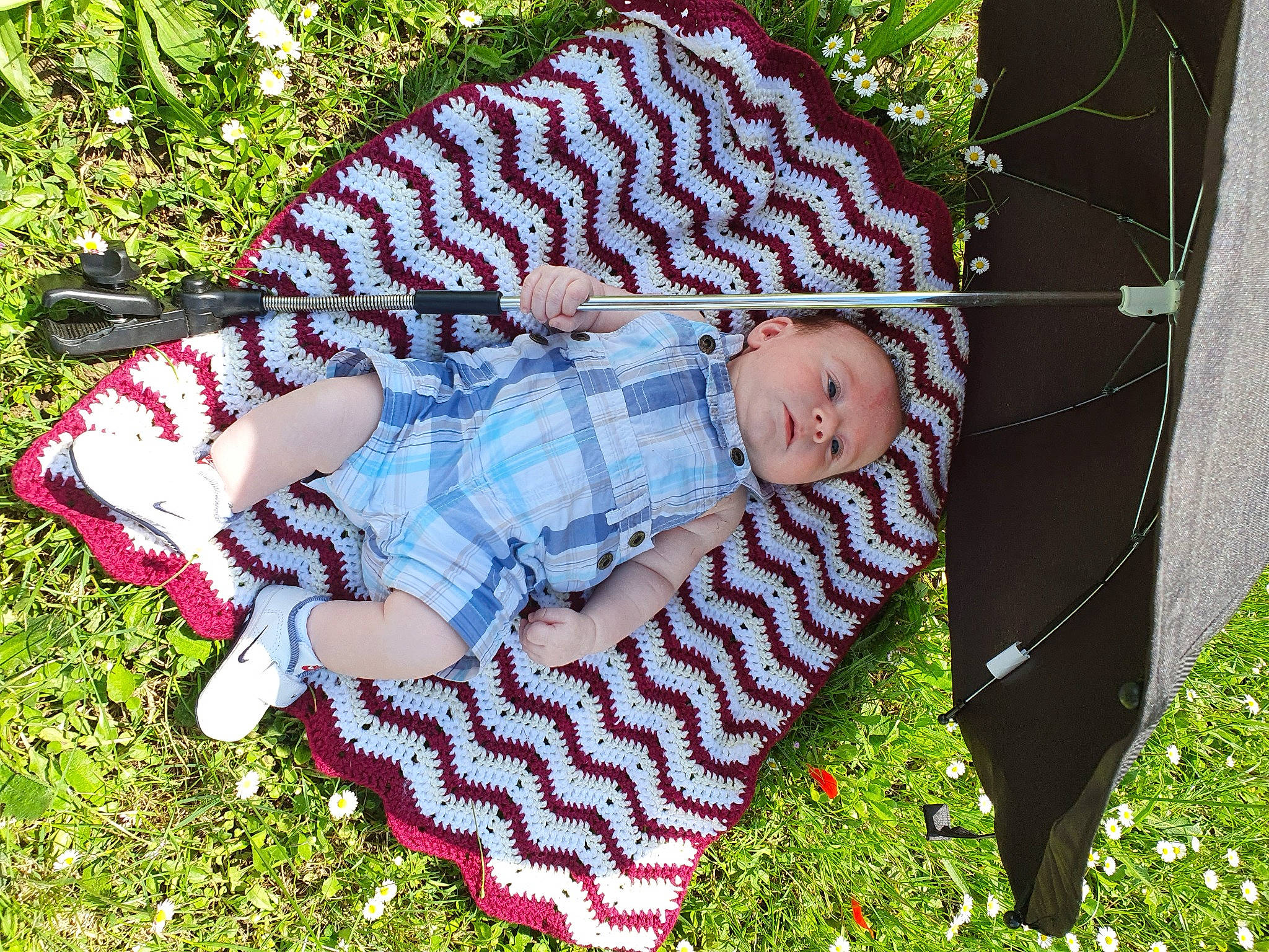 Tiago a rejoint le concours — aidez-le/la à gagner de superbes lots ! child, crochet, grass, knitting, leaf, pattern, person, plant, summer, toddler