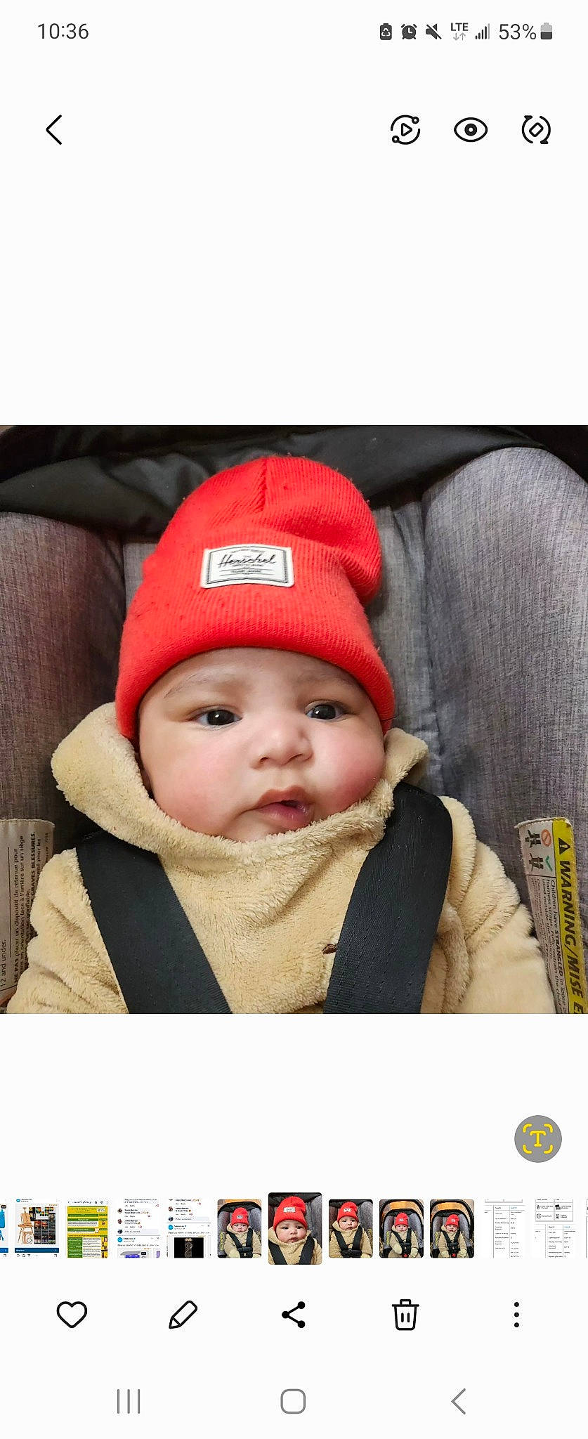 Malachi joined the competition — help win amazing prizes! baby, baby_toddler_clothing, beanie, cap, cheek, child, clothing, collar, comfort, fashion_accessory, headgear, headwear, knit_cap, outerwear, pattern, person, product, sleeve, toddler, winter