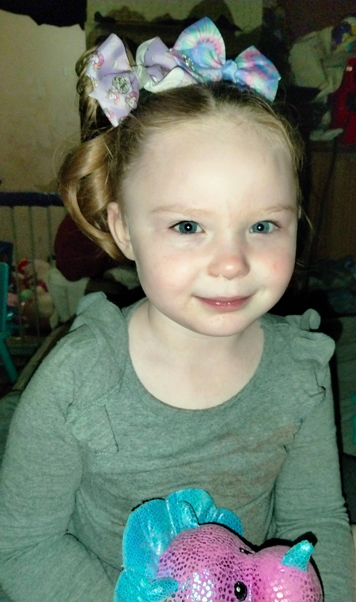 Heidi is registered to the contest to win money with this photo: baby_toddler_clothing, blue, cheek, ear, eyebrow, eyelash, face, green, hairstyle, happy, head, iris, joy, lip, nose, organ, people, person, pink, skin