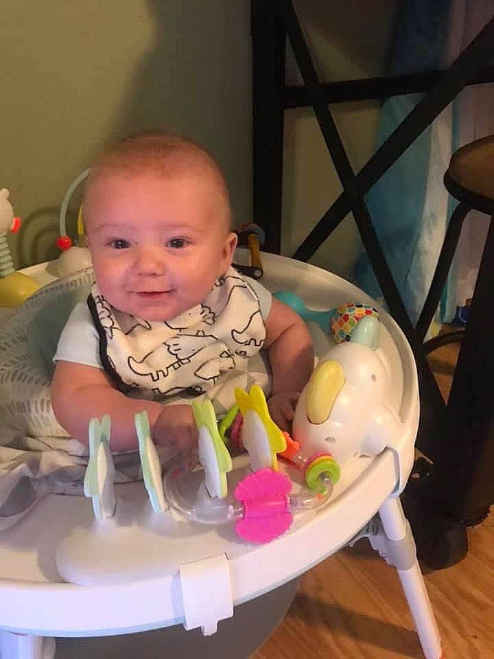 Briley joined the competition — help win amazing prizes! baby, baby_products, baby_toddler_clothing, chair, cheek, child, comfort, drinkware, eye, fun, happy, head, human_body, iris, joy, mouth, person, room, sitting, skin