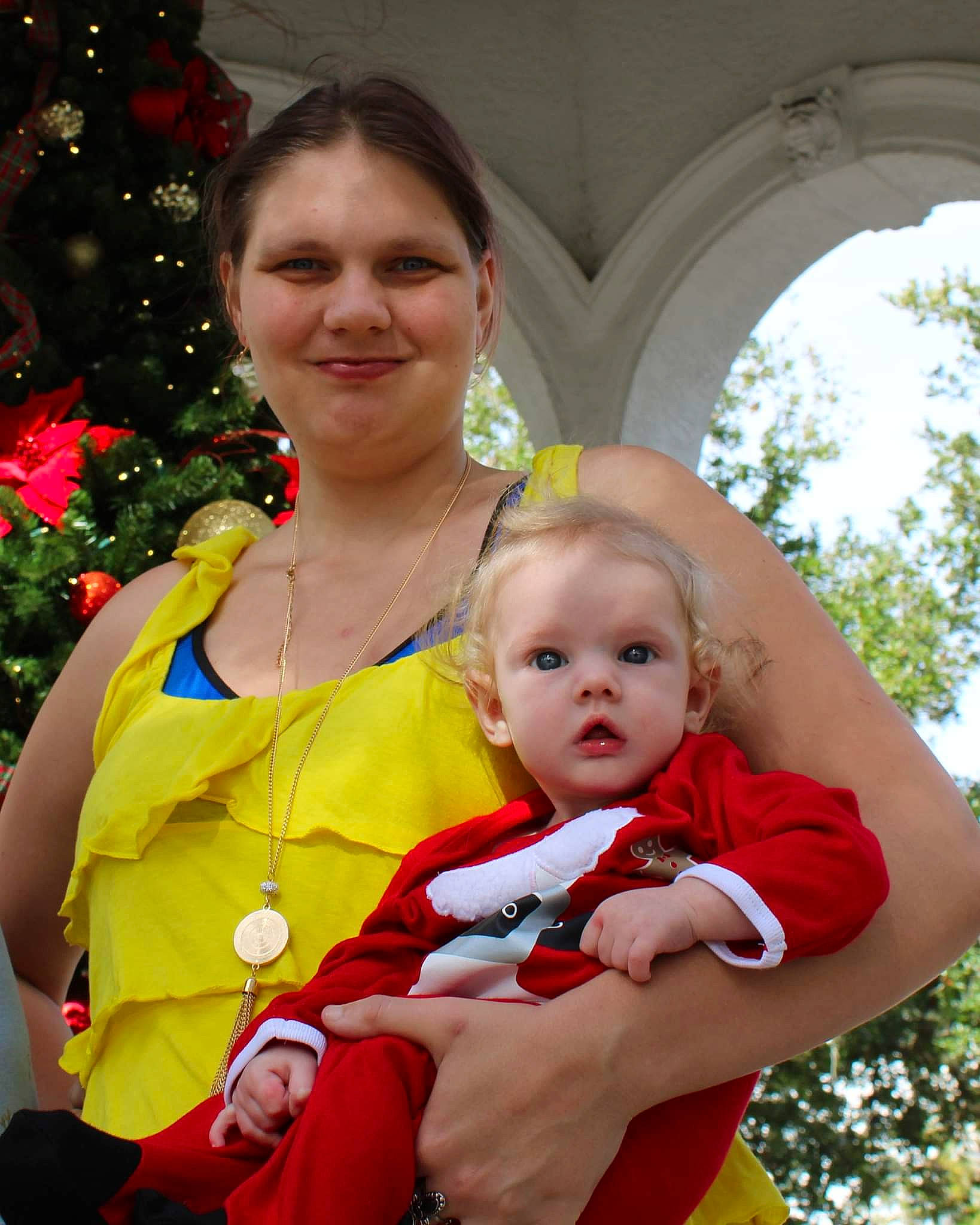 Christopher joined the competition — help win amazing prizes! baby, baby_toddler_clothing, child, christmas_tree, eye, face, facial_expression, fun, hair, happy, head, human_body, joy, lap, people_in_nature, person, skin, sky, smile, standing