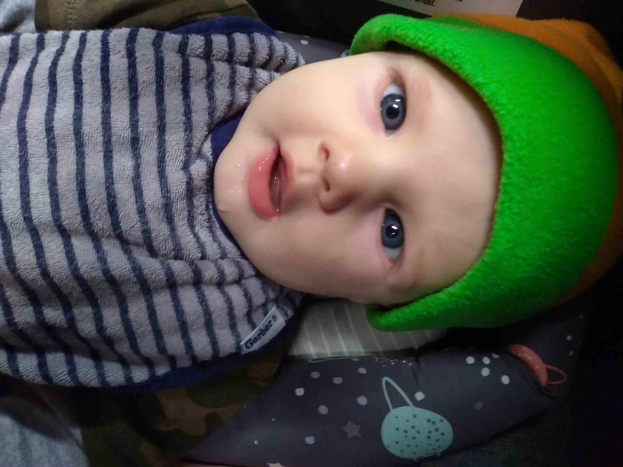 Christopher joined the competition — help win amazing prizes! baby, baby_toddler_clothing, cap, cheek, child, eye, eyelash, fashion_accessory, grass, hat, headgear, headwear, iris, knit_cap, lip, nose, pattern, person, sleeve, toddler