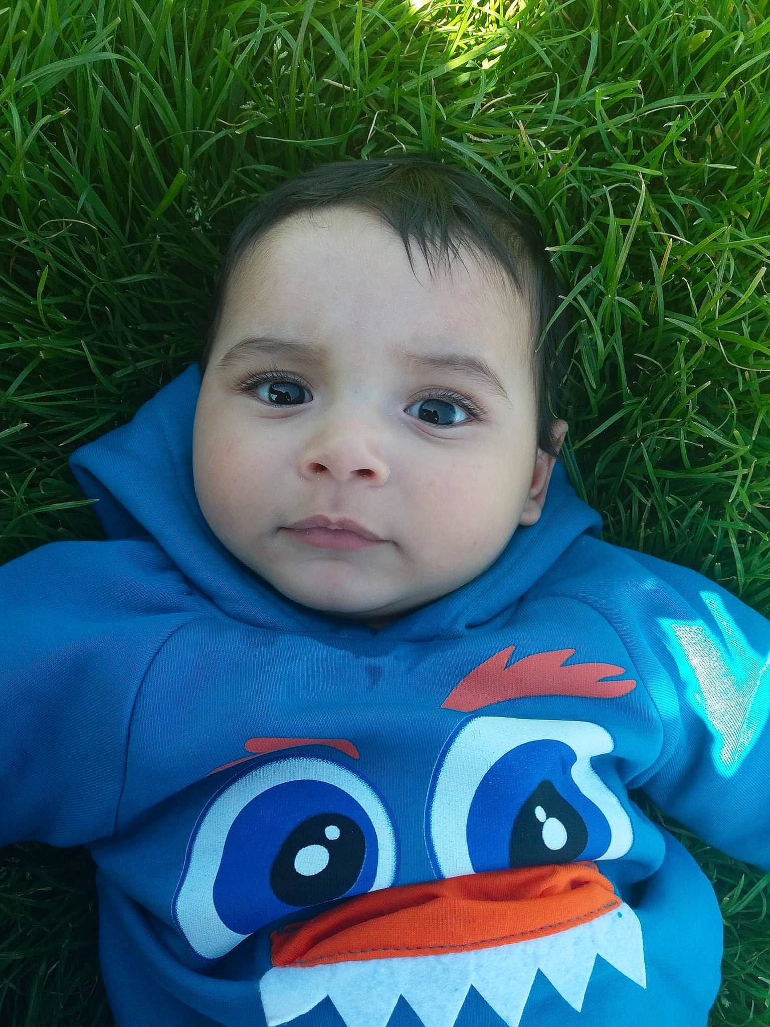 Ismail joined the competition — help win amazing prizes! baby_toddler_clothing, chin, eye, face, facial_expression, grass, green, hairstyle, happy, human_body, iris, mammal, mouth, nose, organ, outerwear, people_in_nature, person, plant, skin