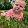 Mia joined the competition — help win amazing prizes! baby, child, grass, outdoor, pink_clothing, blue_eyes, face, portrait, infant, nature, greenery, cute, young_child, laying_down, summer, soft_focus, skin, expression, short_hair, daylight