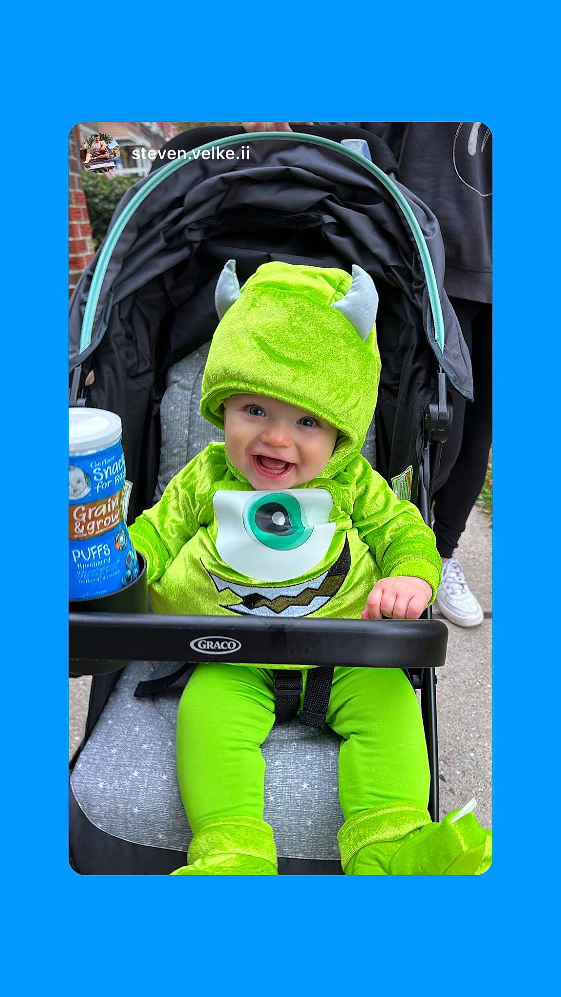 Steven joined the competition — help win amazing prizes! baby, baby_carriage, baby_products, baby_safety, baby_toddler_clothing, car_seat, child, comfort, green, happy, headgear, headwear, hoodie, outerwear, person, personal_protective_equipment, product, recreation, sitting, sleeve
