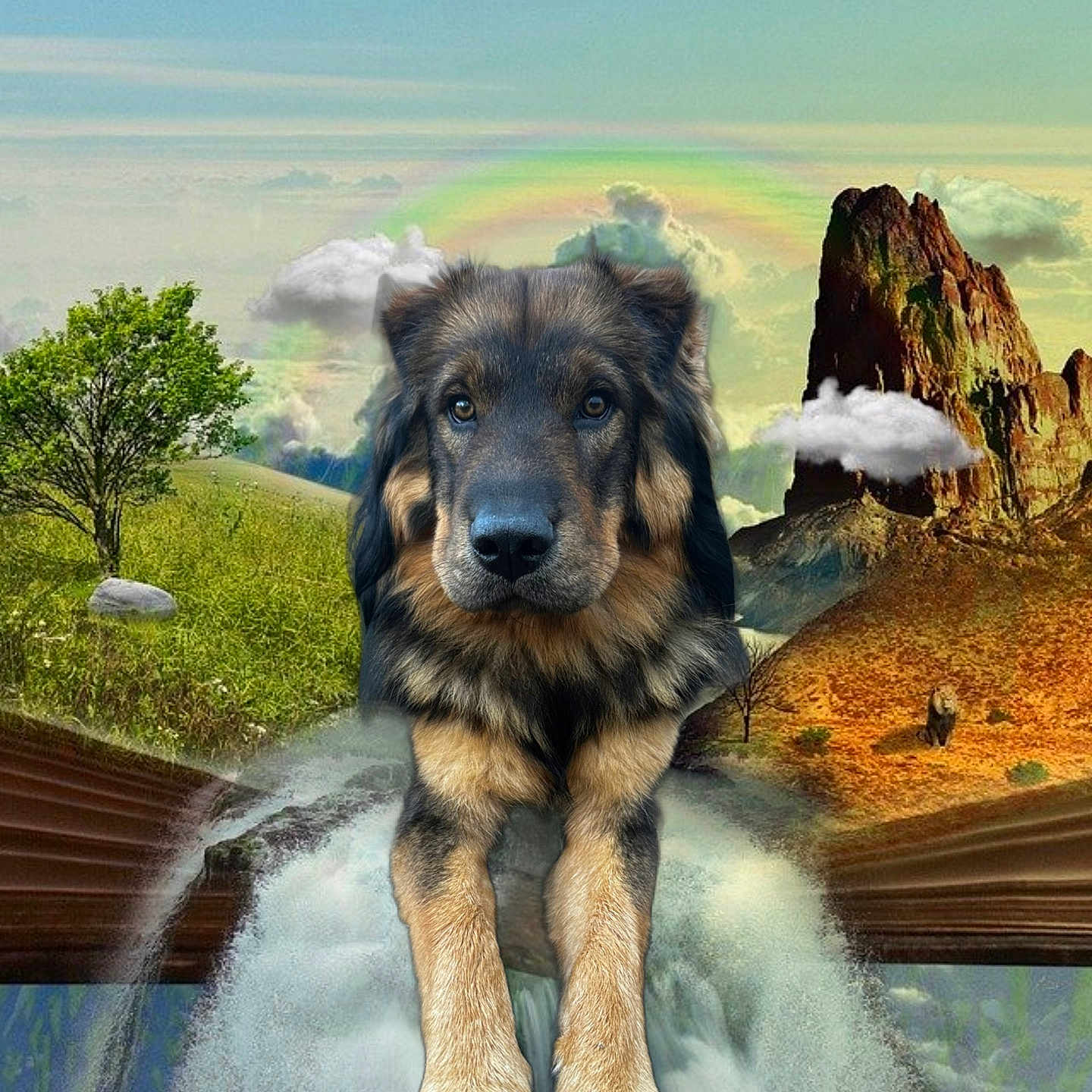 Mazzy joined the competition — help win amazing prizes! animal, canine, cloud, dog, face, grass, head, landscape, nature, outdoors, person, pet, photography, plant, puppy, rock, sky, tree, vegetation, water
