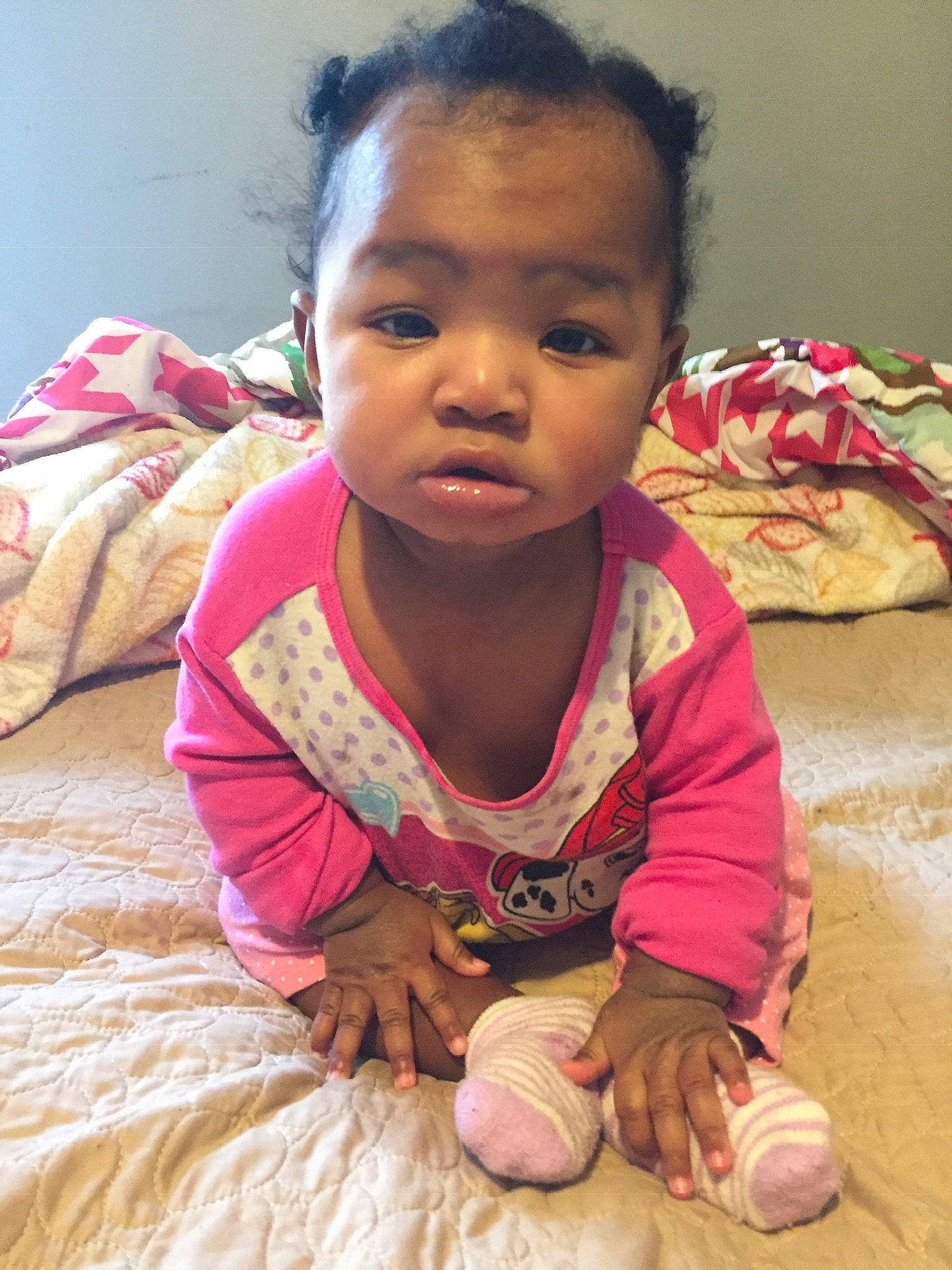 Teriauna joined the competition — help win amazing prizes! baby, baby_toddler_clothing, cheek, chin, comfort, face, forehead, hairstyle, happy, head, lip, mouth, nose, person, pink, skin, sleeve, smile, standing, temple