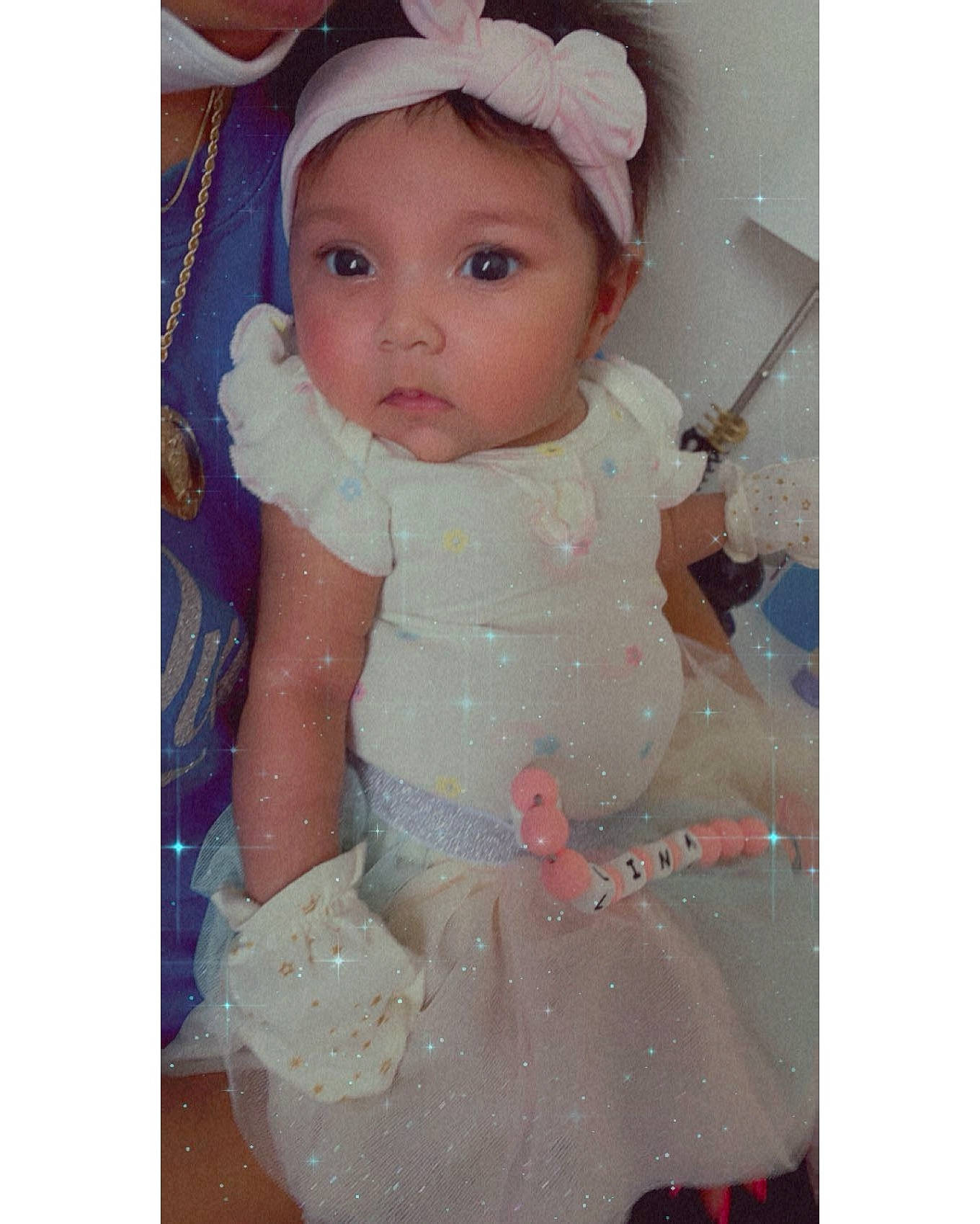 Katalina joined the competition — help win amazing prizes! baby, baby_products, baby_toddler_clothing, cheek, child, day_dress, dress, embellishment, eyelash, face, fashion_accessory, happy, headpiece, headwear, human_body, pattern, peach, person, pink, product