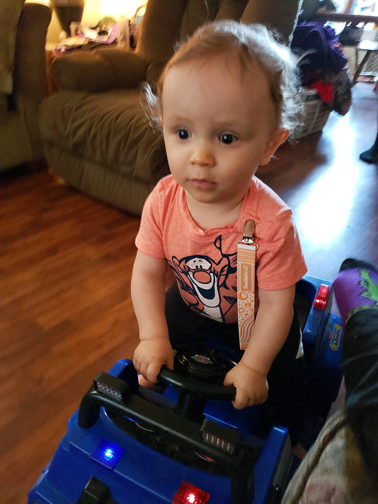 Logan joined the competition — help win amazing prizes! baby, child, electronic_device, electronics, fun, gadget, person, play, sitting, skin, smile, technology, toddler, toy, vacation