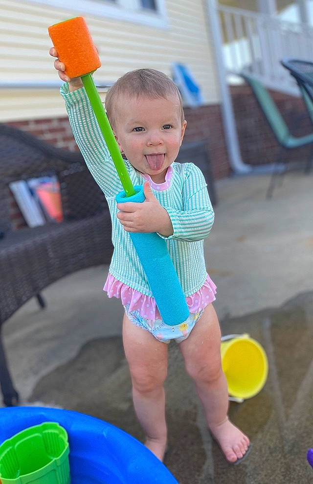 Kamilla is registered to the contest to win money with this photo: baby, beauty, child, fun, leisure, person, play, smile, summer, toddler, vacation, water
