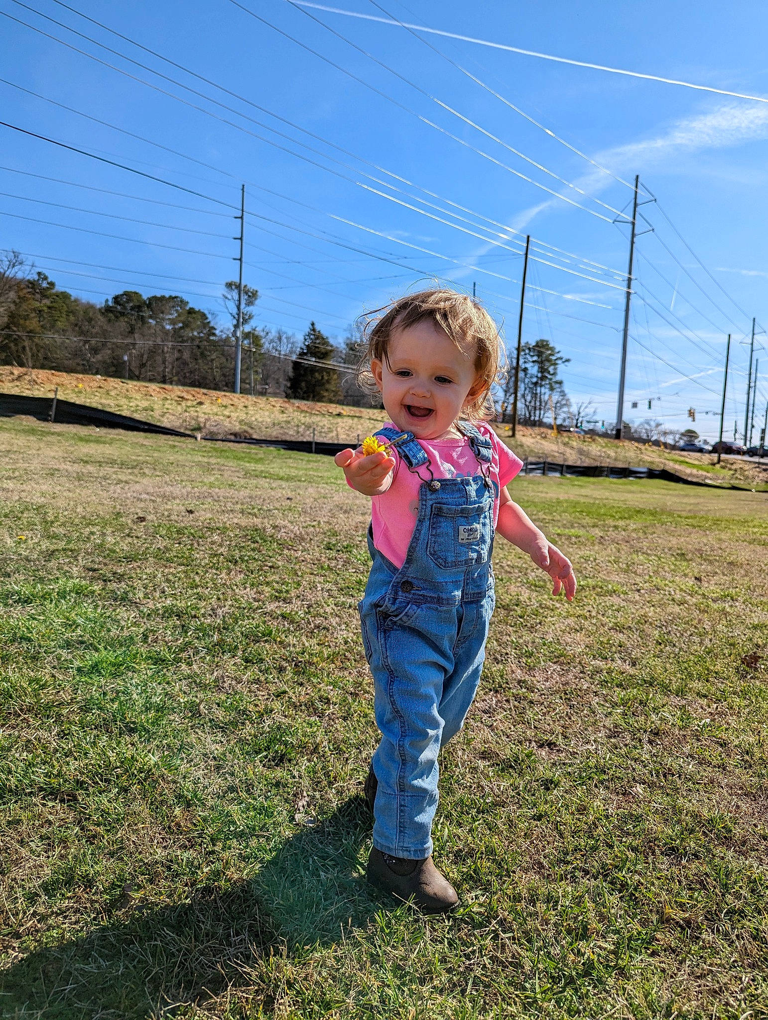 Lyda joined the competition — help win amazing prizes! ecoregion, electric_blue, electricity, field, grass, grassland, happy, joy, landscape, lawn, leisure, meadow, overhead_power_line, people_in_nature, person, plain, plant, prairie, recreation, sky