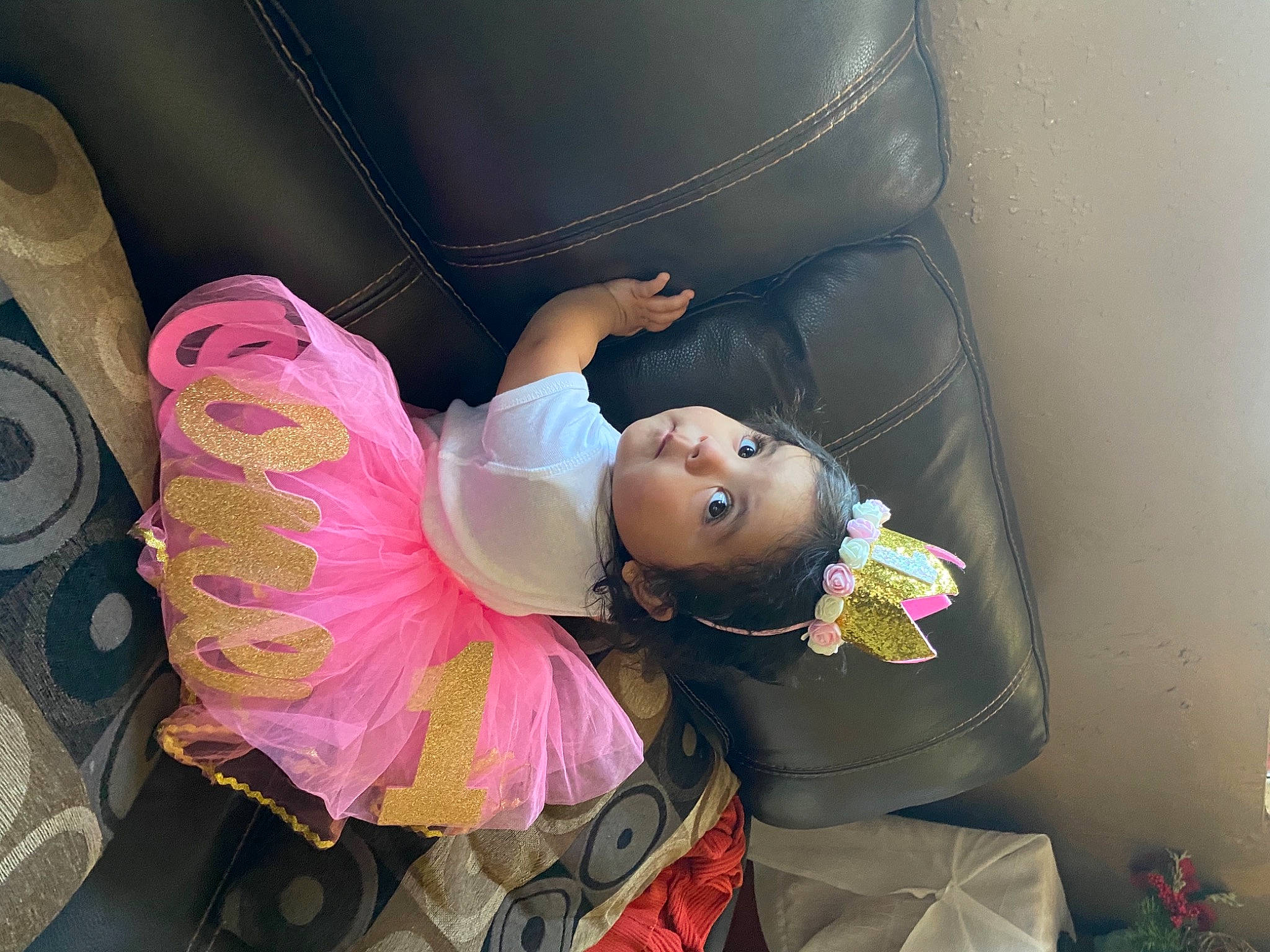 Daleyza is registered to the contest to win money with this photo: ceiling, child, doll, flash_photography, fun, happy, leisure, magenta, mythical_creature, person, pink, purple, room, sitting, smile, toy