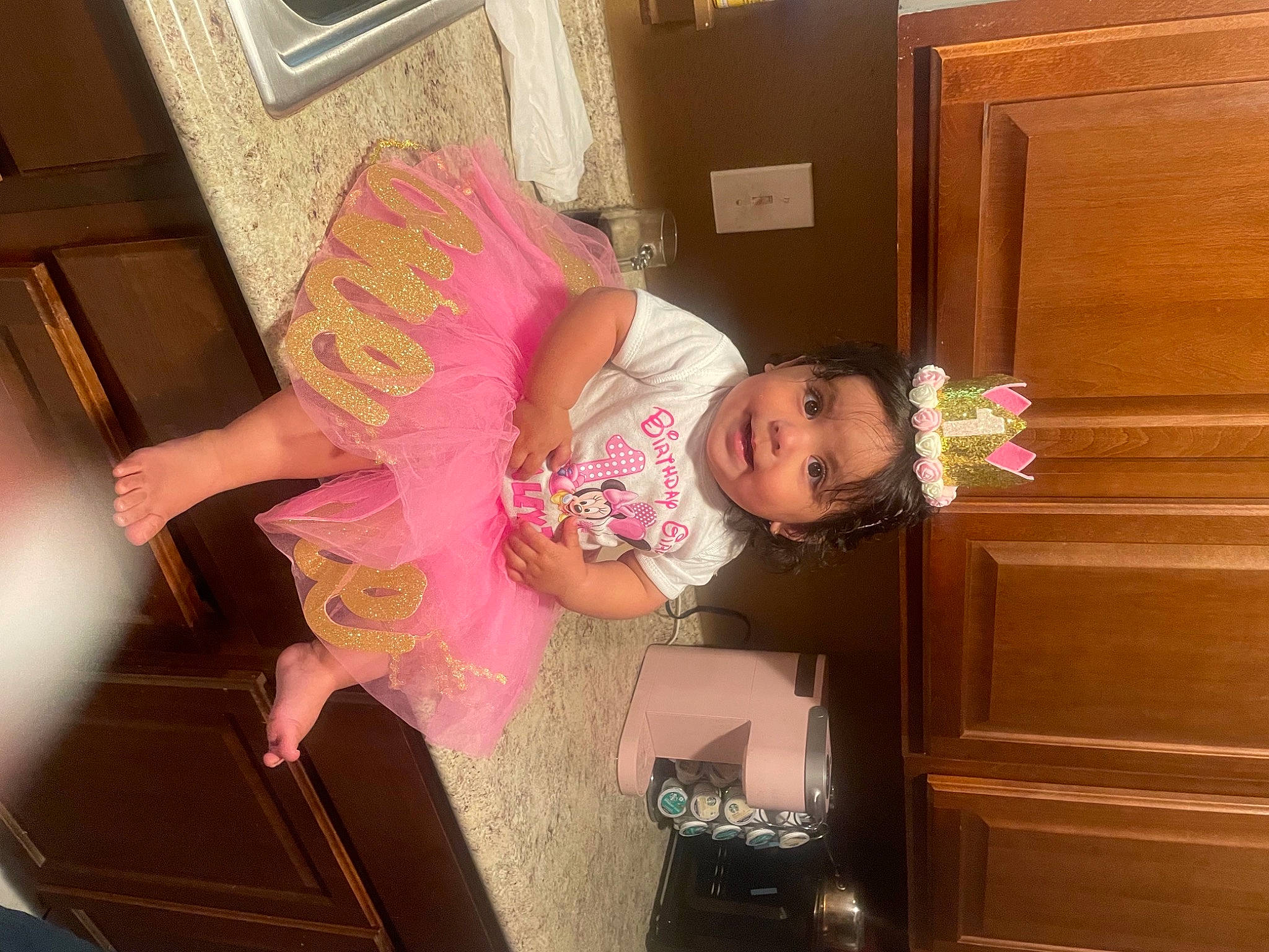 Daleyza joined the competition — help win amazing prizes! baby, baby_products, baby_toddler_clothing, child, door, dress, flooring, fun, happy, magenta, person, pink, plant, room, sitting, textile, toddler, window