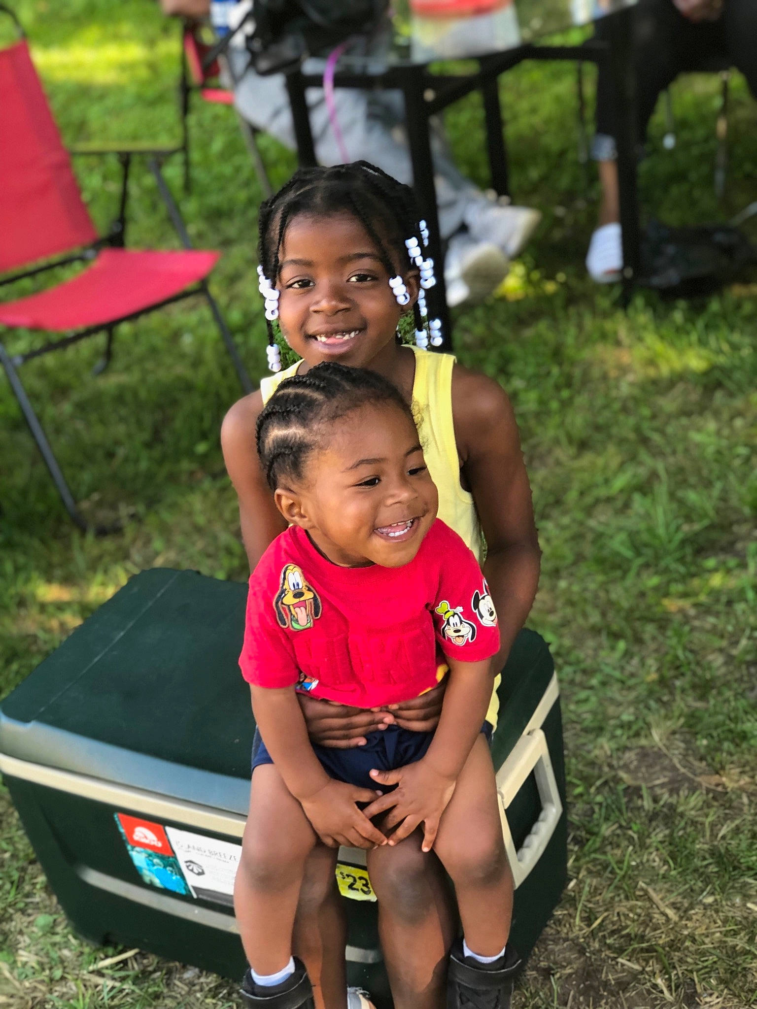 Tyjah joined the competition — help win amazing prizes! adaptation, child, fun, grass, happy, joy, leisure, person, play, sitting, smile, style, summer, toddler, tree, vacation