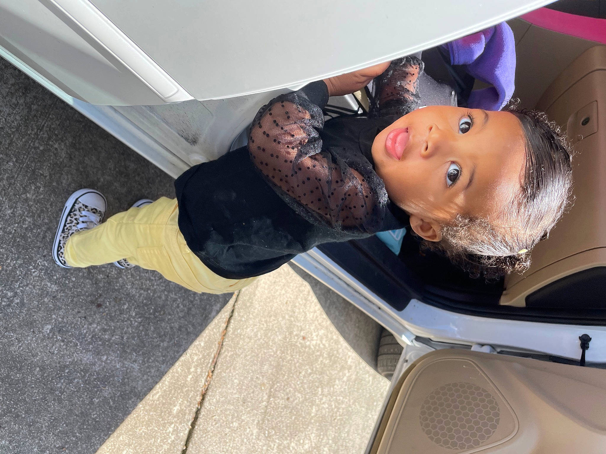 Royalty joined the competition — help win amazing prizes! automotive_design, automotive_exterior, automotive_lighting, automotive_tire, bumper, car, family_car, fun, grille, hat, headlamp, hood, human_leg, leisure, motor_vehicle, person, personal_luxury_car, sneakers, trunk, vehicle