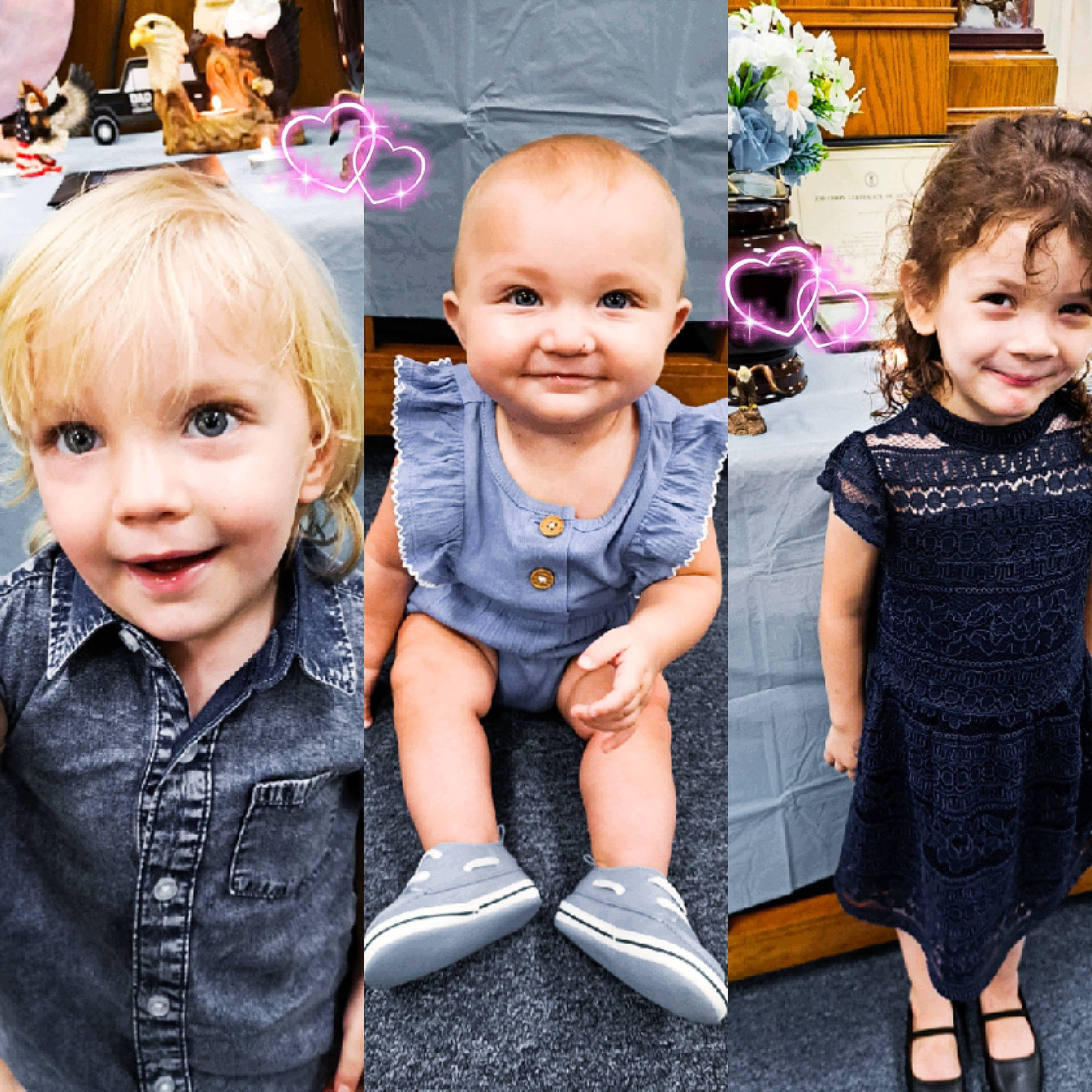 Elsie is registered to the contest to win money with this photo: baby, baby_toddler_clothing, black, child, clothing, event, formal_wear, fun, happy, joy, person, photograph, pink, plant, purple, sleeve, smile, snapshot, standing, style