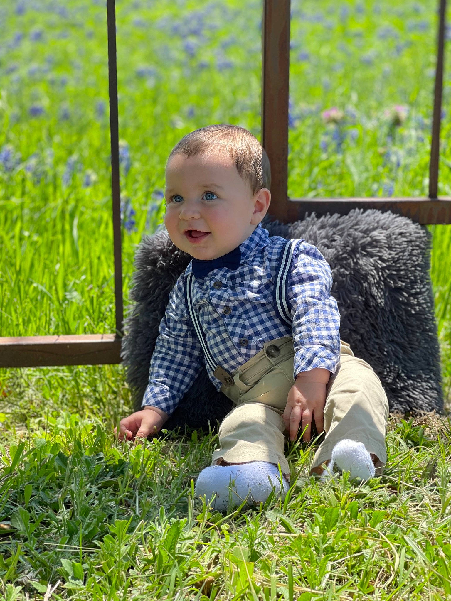 Leonidas joined the competition — help win amazing prizes! baby, baby_toddler_clothing, beauty, child, fun, grass, grassland, happy, leaf, leisure, pattern, people_in_nature, person, plant, sitting, skin, smile, sunlight, toddler, tree