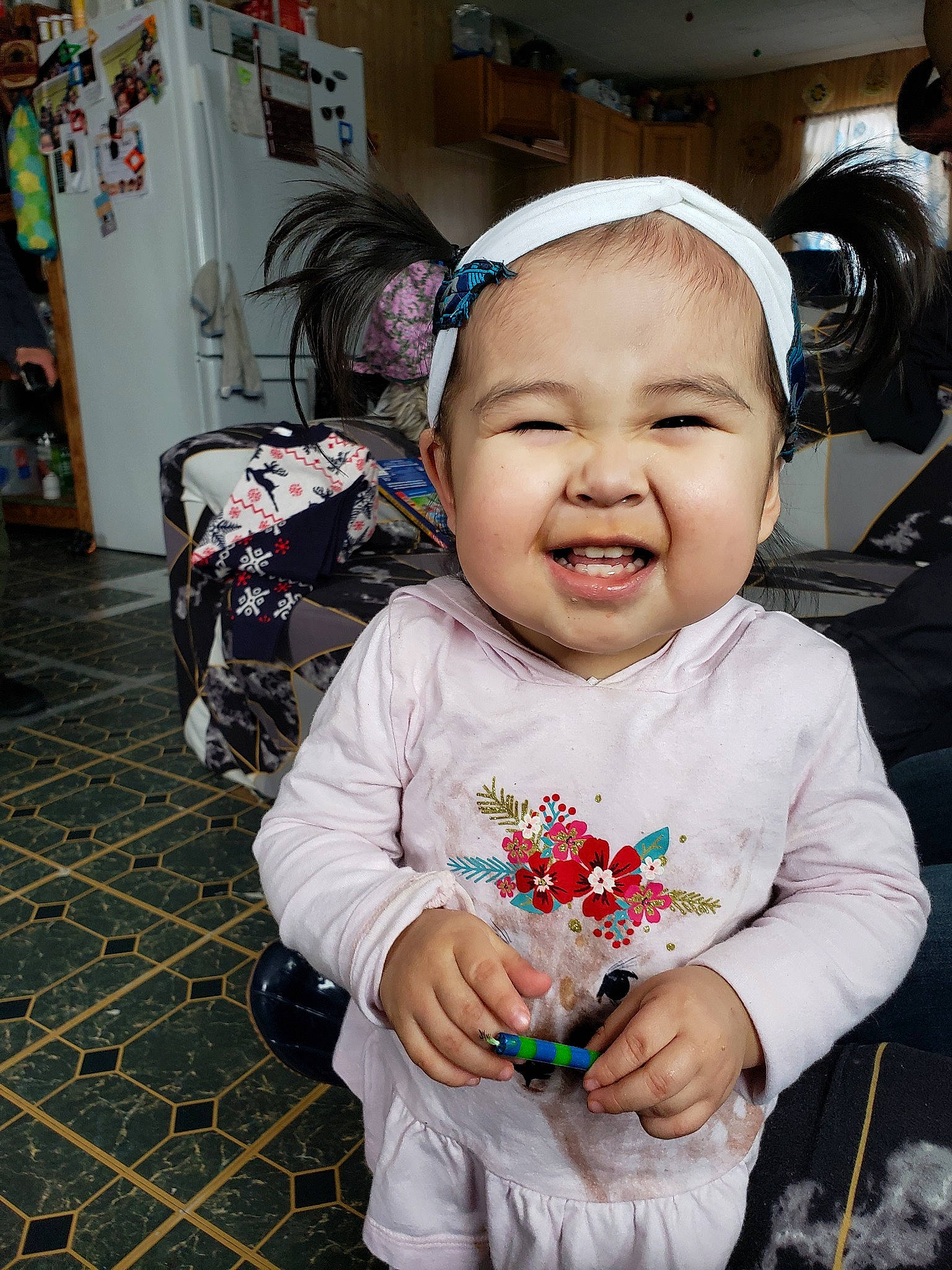 Helena joined the competition — help win amazing prizes! audio_equipment, baby, baby_toddler_clothing, cheek, child, event, flash_photography, flooring, fun, happy, iris, joy, laugh, pattern, person, sitting, sleeve, smile, toddler, vacation