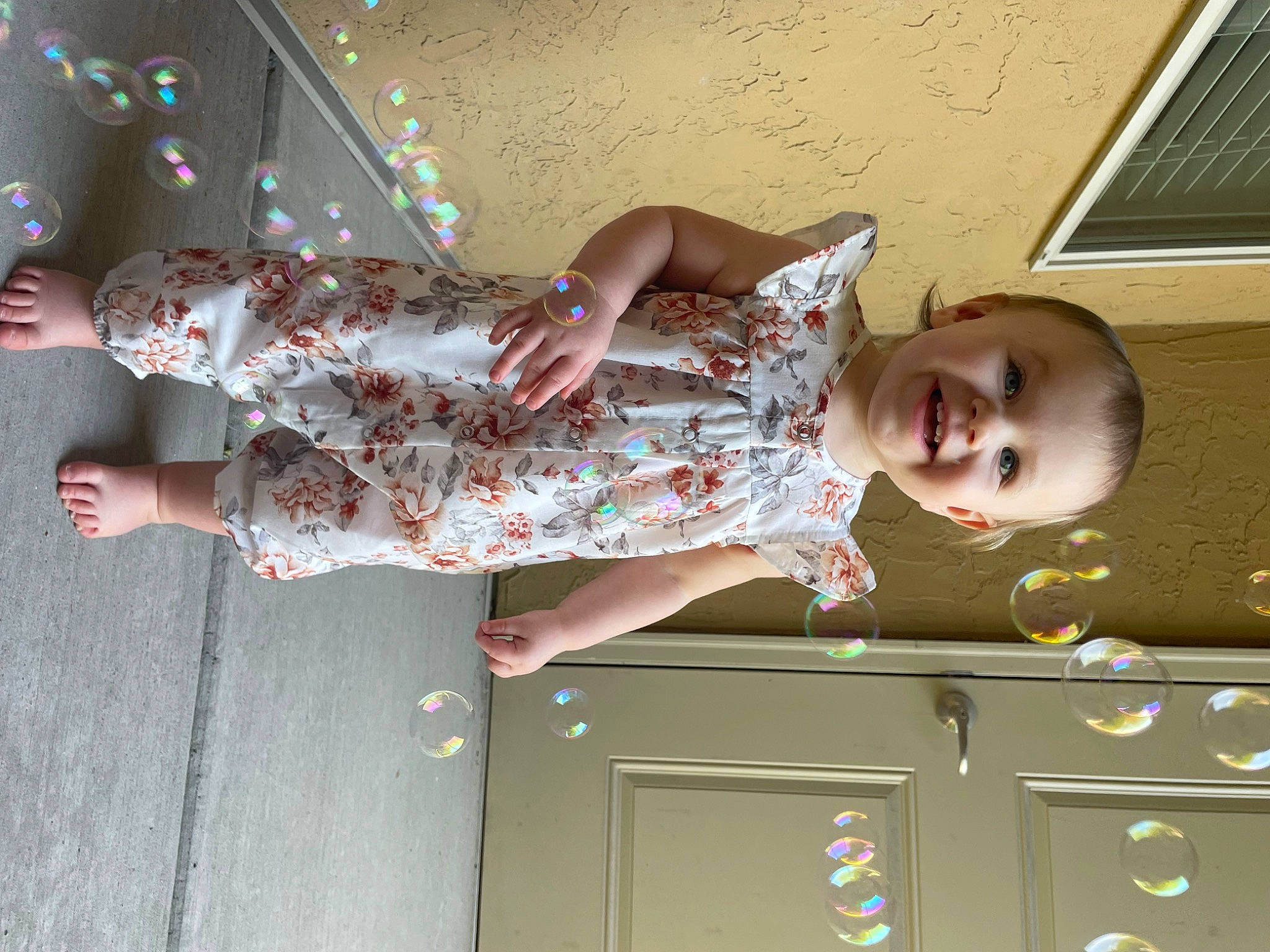 Georgia joined the competition — help win amazing prizes! baby, baby_toddler_clothing, beauty, cabinetry, child, facial_expression, fun, happy, human_leg, joy, leg, leisure, locker, pattern, person, pink, play, room, smile, standing