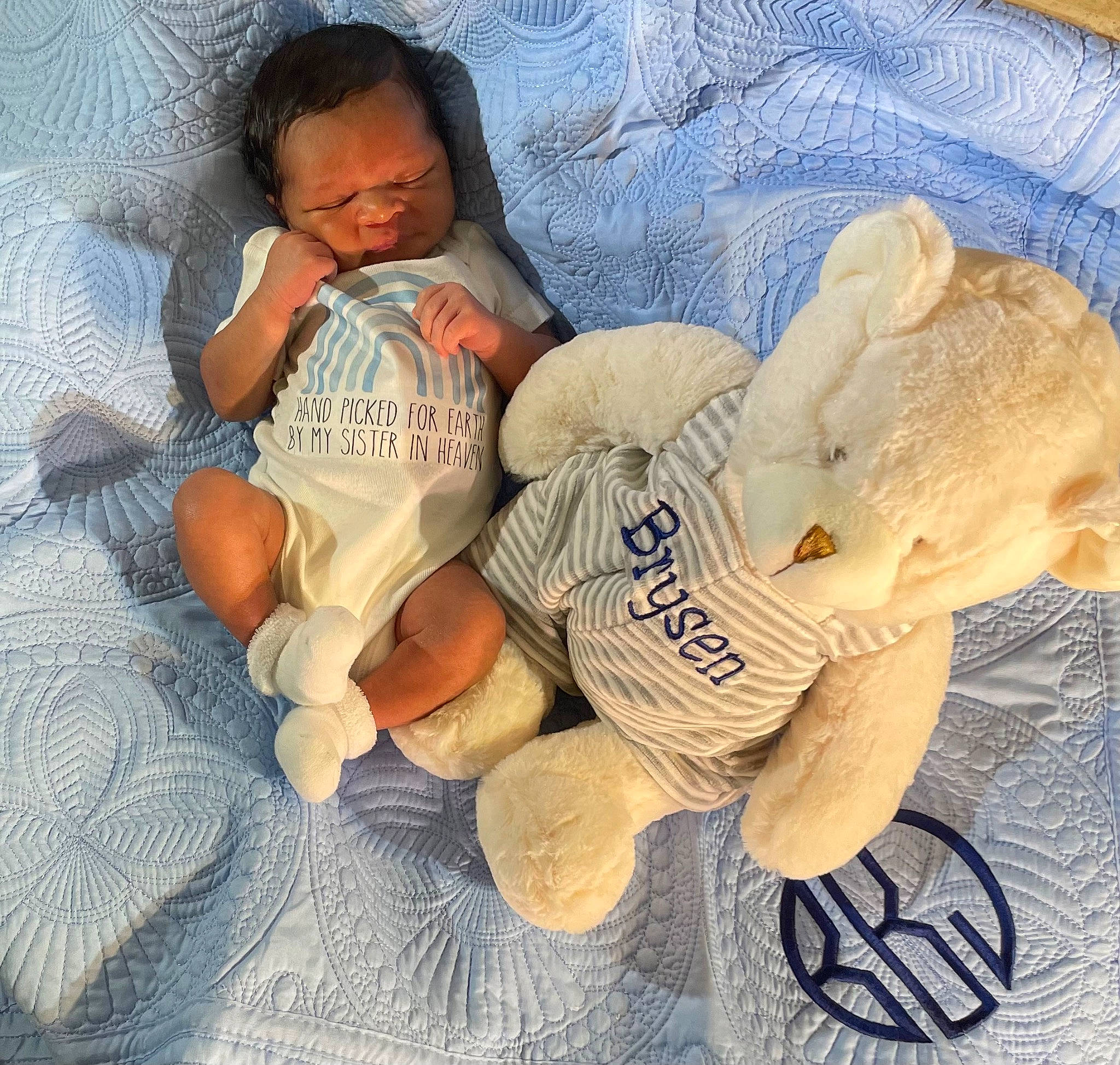 Brysen joined the competition — help win amazing prizes! baby, baby_products, baby_sleeping, baby_toddler_clothing, bedtime, child, comfort, finger, fur, happy, human_leg, linens, love, person, sitting, sportswear, stuffed_toy, thumb, toddler, toy