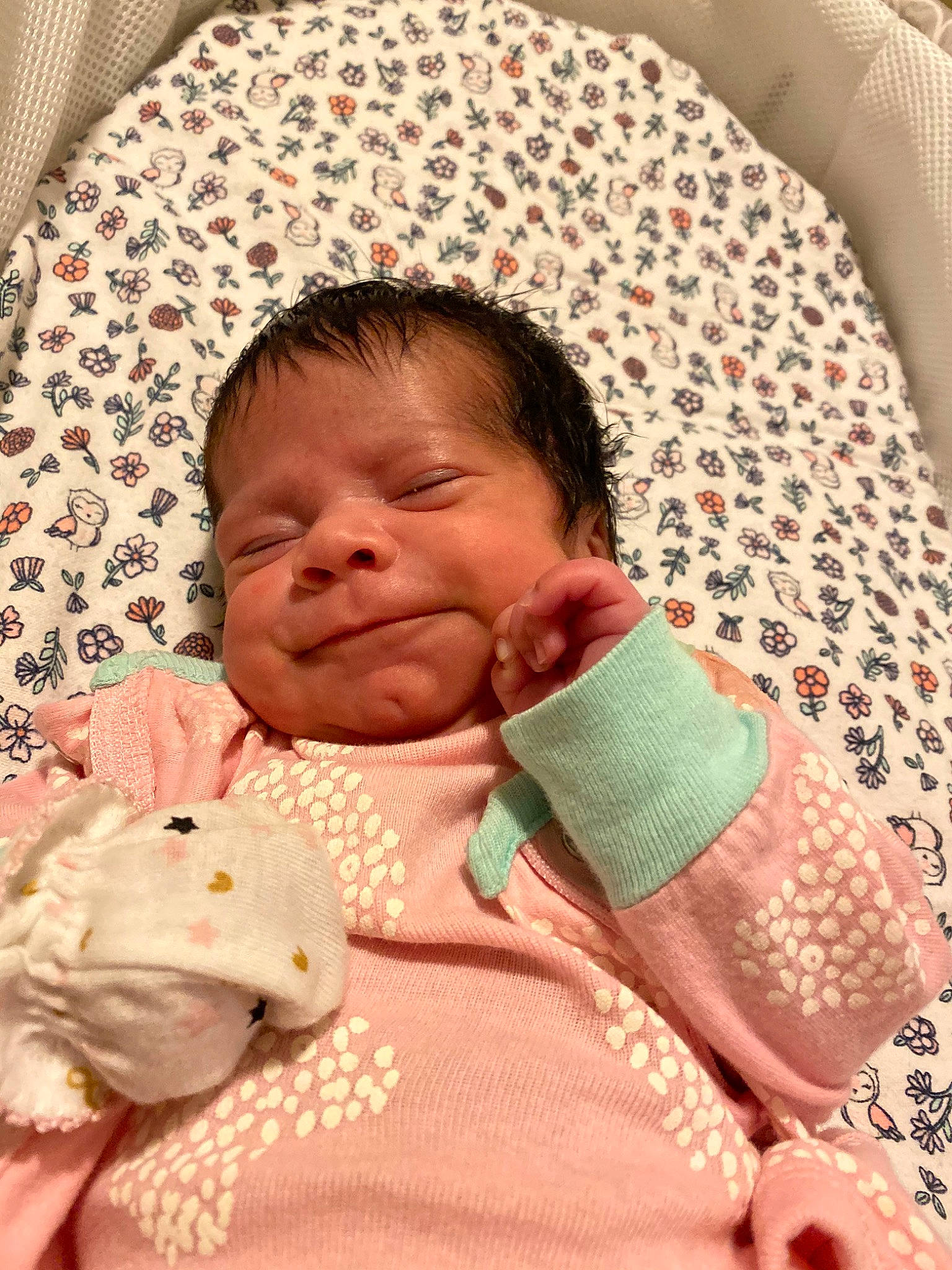 Chanel joined the competition — help win amazing prizes! baby, bedtime, birth, cheek, child, person, pink, skin, sleep, textile, toddler