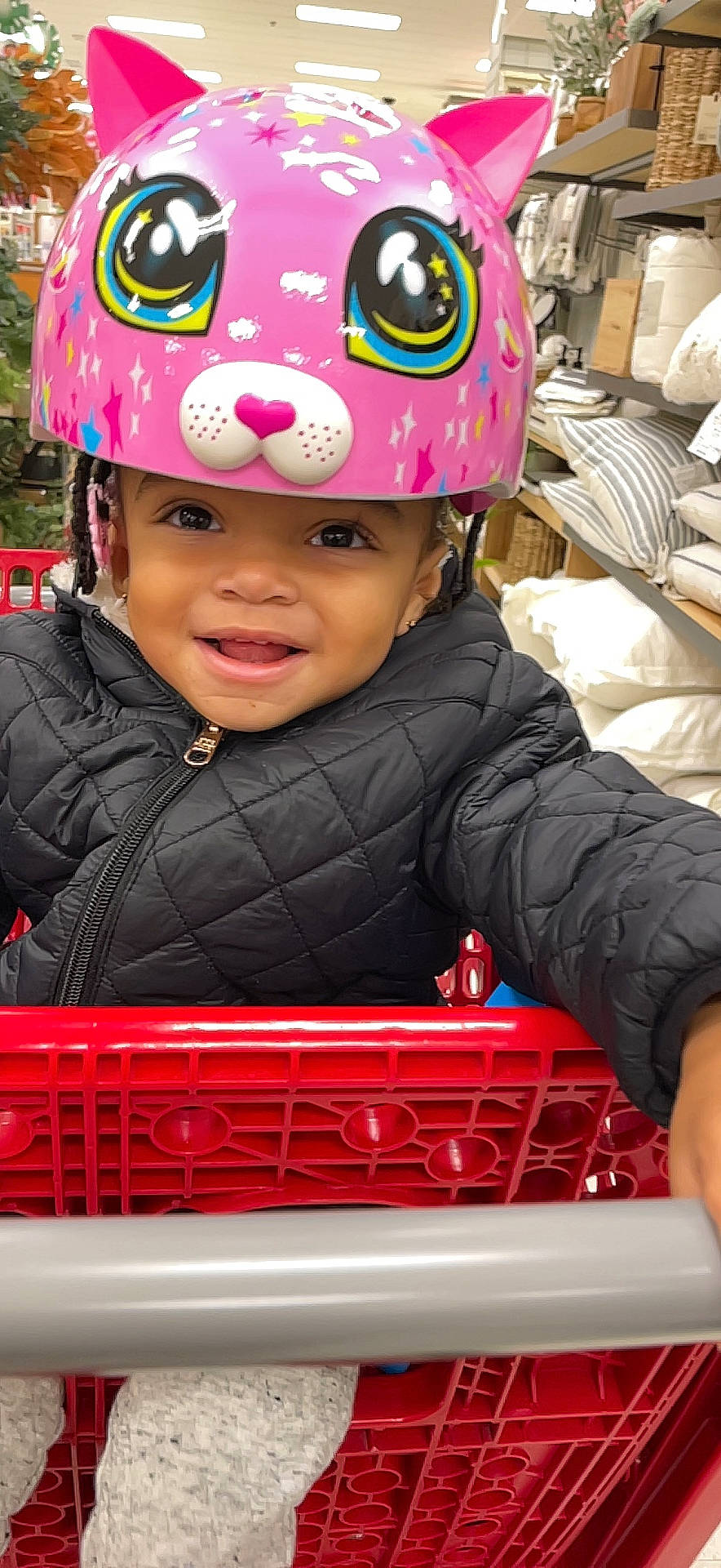 Zaria joined the competition — help win amazing prizes! cap, child, cool, happy, headgear, headwear, helmet, jacket, leisure, magenta, outerwear, people, person, personal_protective_equipment, photograph, pink, product, recreation, red, smile