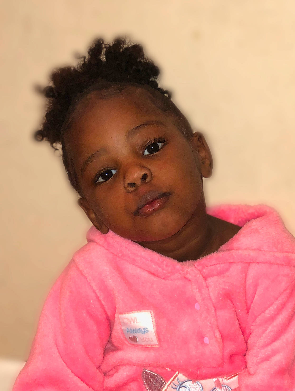 Amaria joined the competition — help win amazing prizes! cheek, child, face, forehead, hair, hairstyle, head, lip, person, pink, skin, smile, toddler