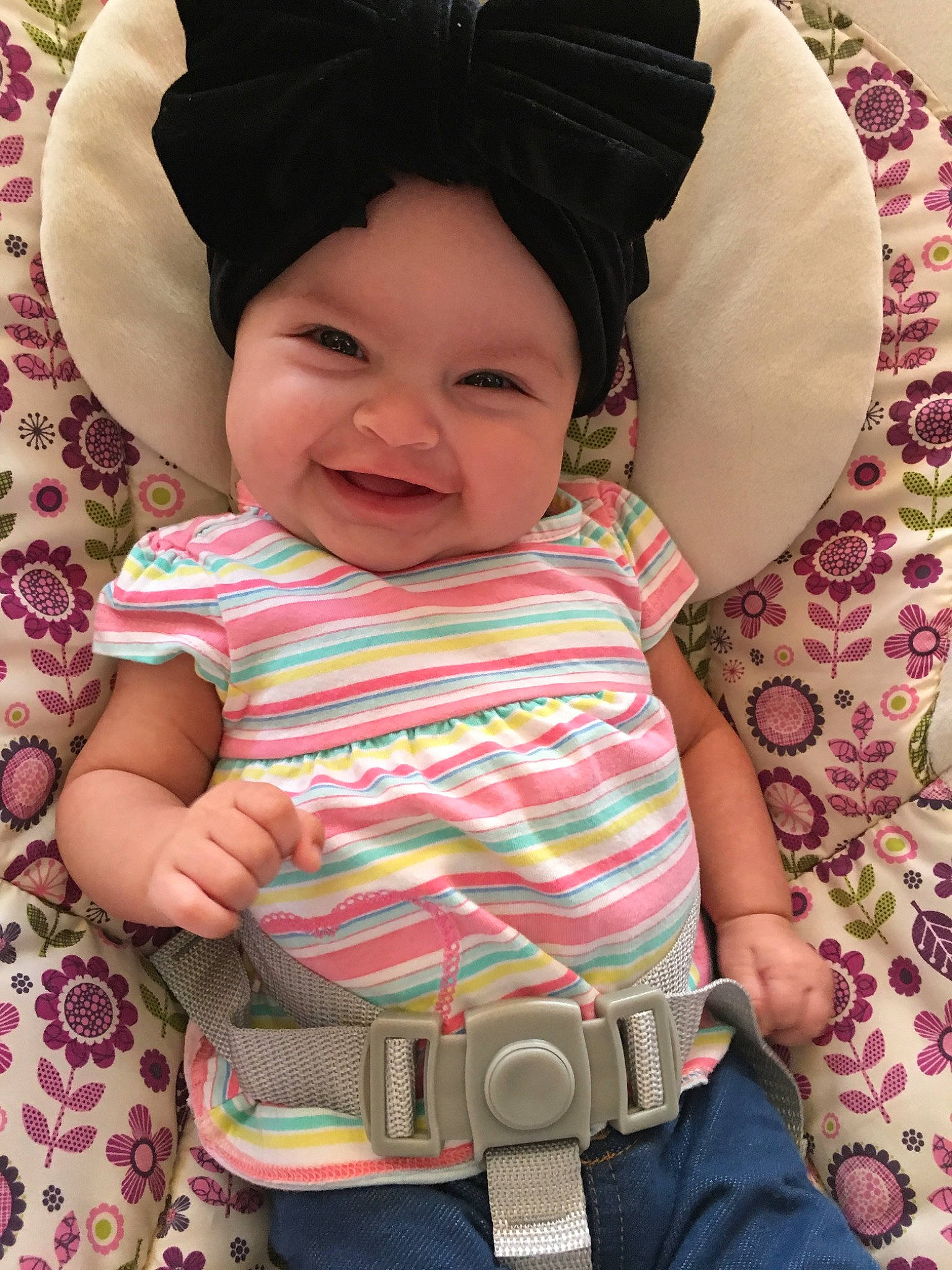 Kayloni joined the competition — help win amazing prizes! baby, baby_products, baby_toddler_clothing, cheek, child, ear, hat, headgear, joy, pattern, person, product, skin, smile, toddler