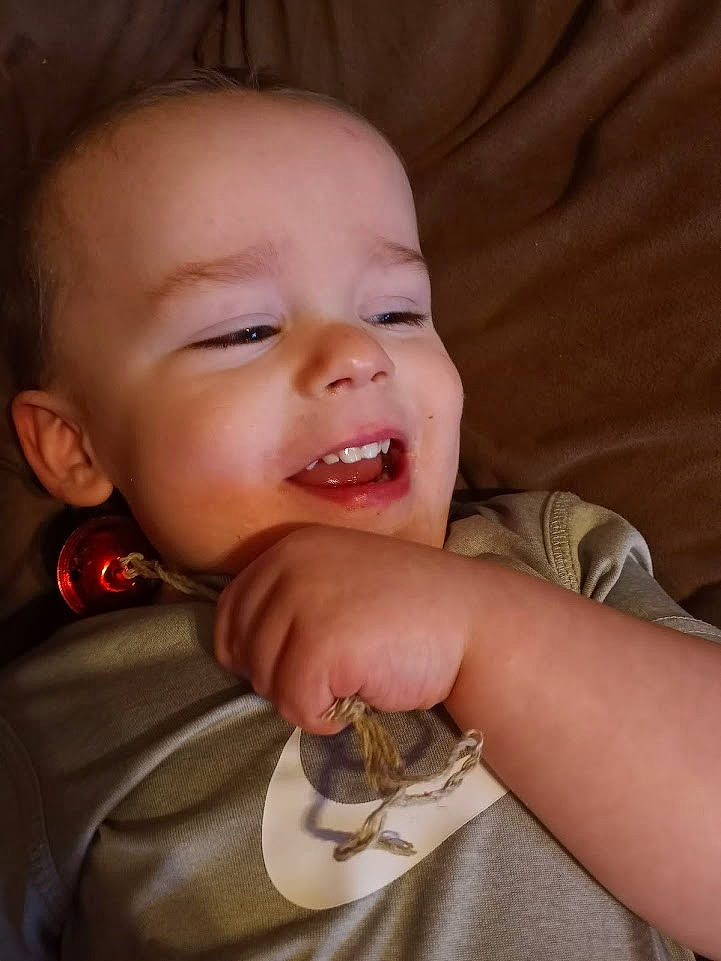 Emmit joined the competition — help win amazing prizes! baby, baby_toddler_clothing, cheek, child, finger, gesture, happy, insect, laugh, lip, mouth, nail, nose, person, skin, sleeve, smile, sweetness, thumb, toddler