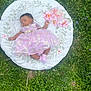 Dyomni joined the competition — help win amazing prizes! baby, child, sleeping, pink_dress, flower_pattern, cushion, grass, greenery, outdoor, nature, peaceful, infant, cute, soft, floral, rest, small_feet, pastel_colors, serene, adorable