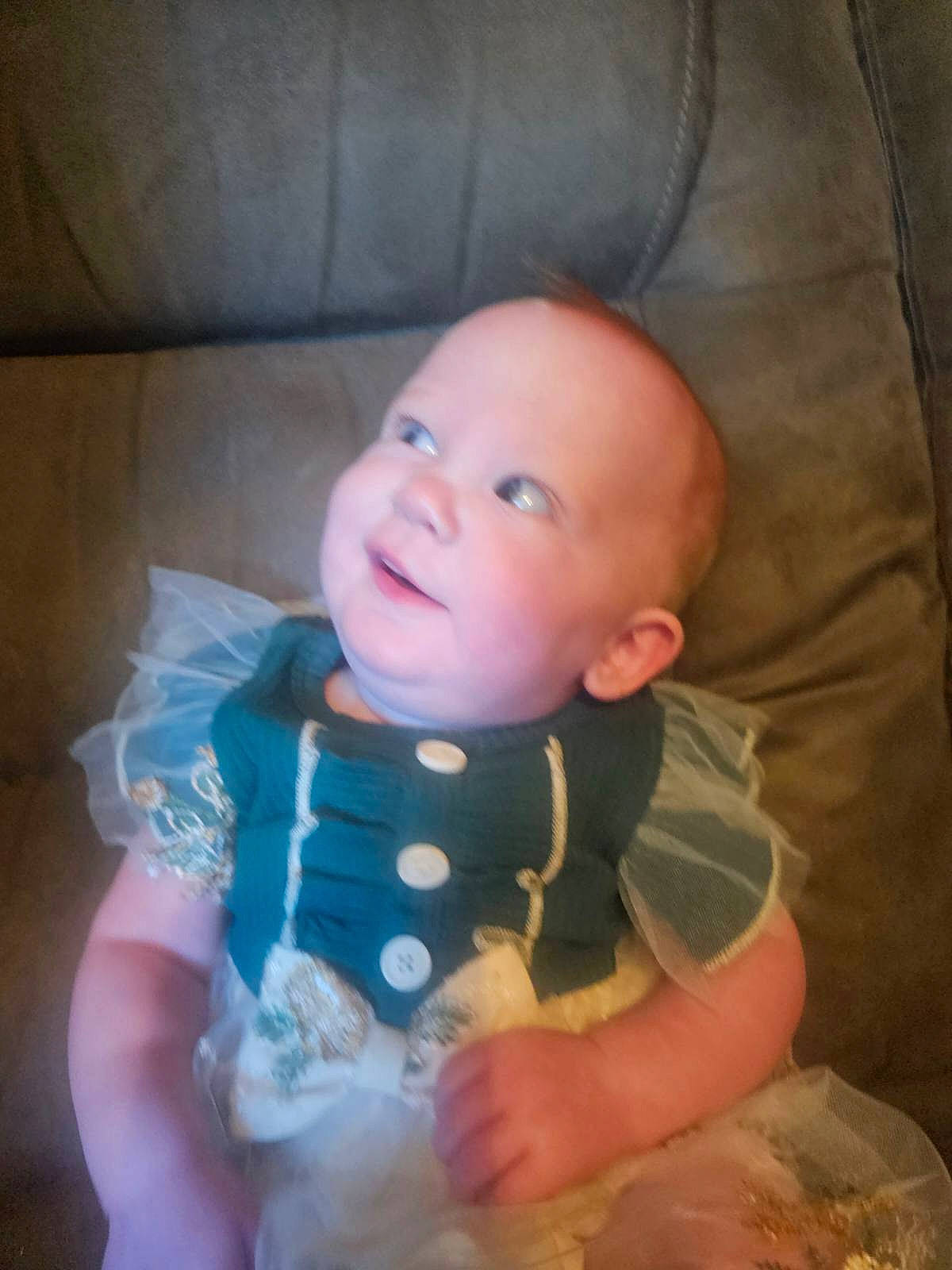 Daphne joined the competition — help win amazing prizes! baby, baby_toddler_clothing, cheek, child, chin, comfort, dress, eye, face, finger, hairstyle, head, human_body, iris, mouth, nose, person, skin, sleeve, smile