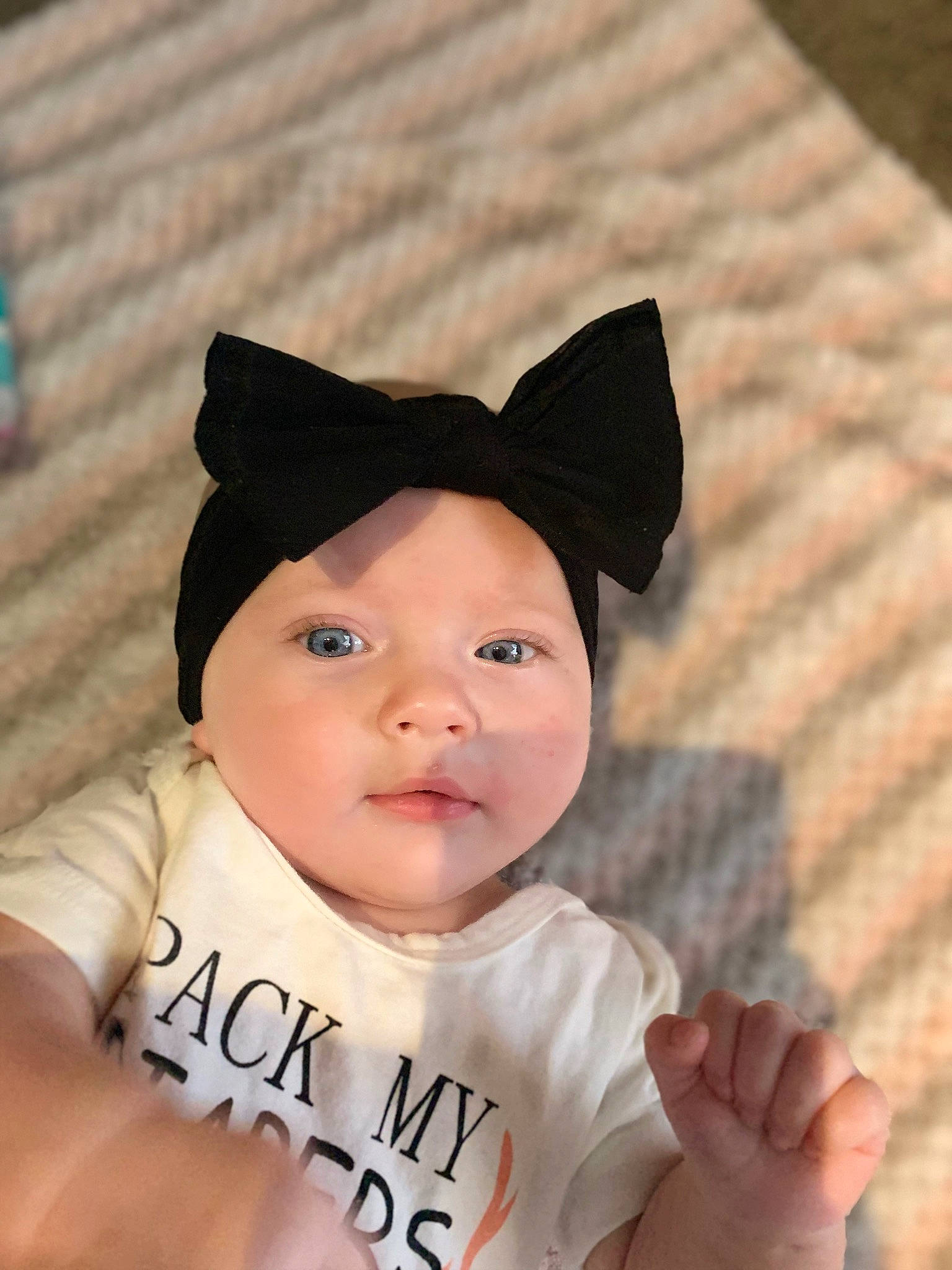 Oaklynn is registered to the contest to win money with this photo: baby, baby_toddler_clothing, cap, cheek, child, costume_hat, eyebrow, eyelash, fashion_accessory, gesture, happy, hat, headgear, headwear, pattern, person, portrait_photography, skin, sleeve, sun_hat