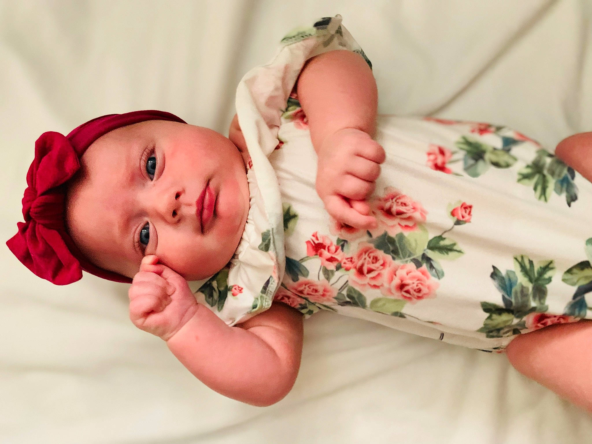 Oaklynn joined the competition — help win amazing prizes! arm, baby, baby_sleeping, baby_toddler_clothing, cheek, comfort, dress, facial_expression, finger, hand, headgear, headwear, human_body, leg, lip, mouth, person, product, skin, sleeve