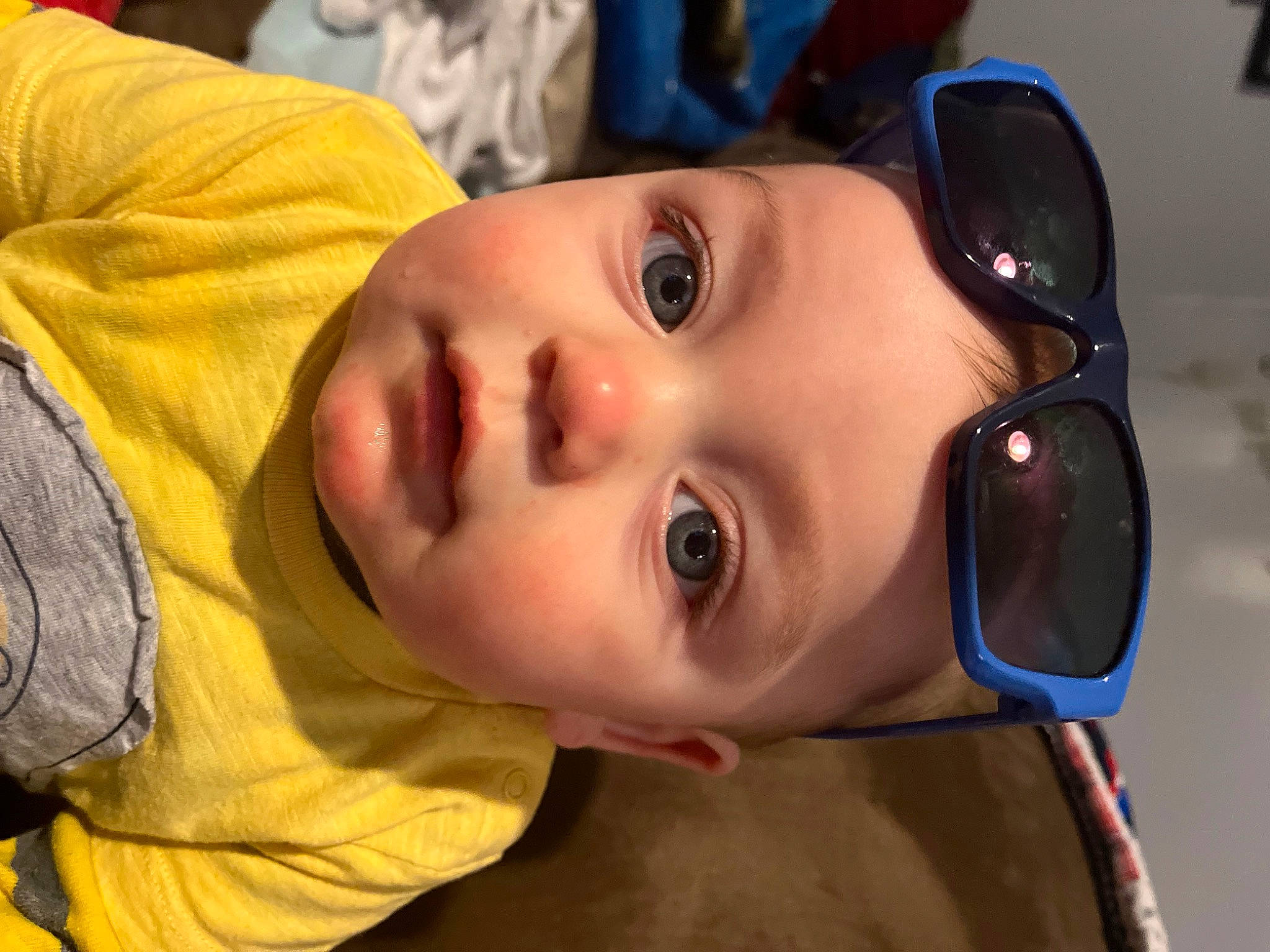 Memphis joined the competition — help win amazing prizes! baby, baby_toddler_clothing, cheek, child, eye, eyebrow, eyelash, eyewear, flash_photography, fun, goggles, headwear, iris, lip, mouth, nose, person, skin, smile, sunglasses