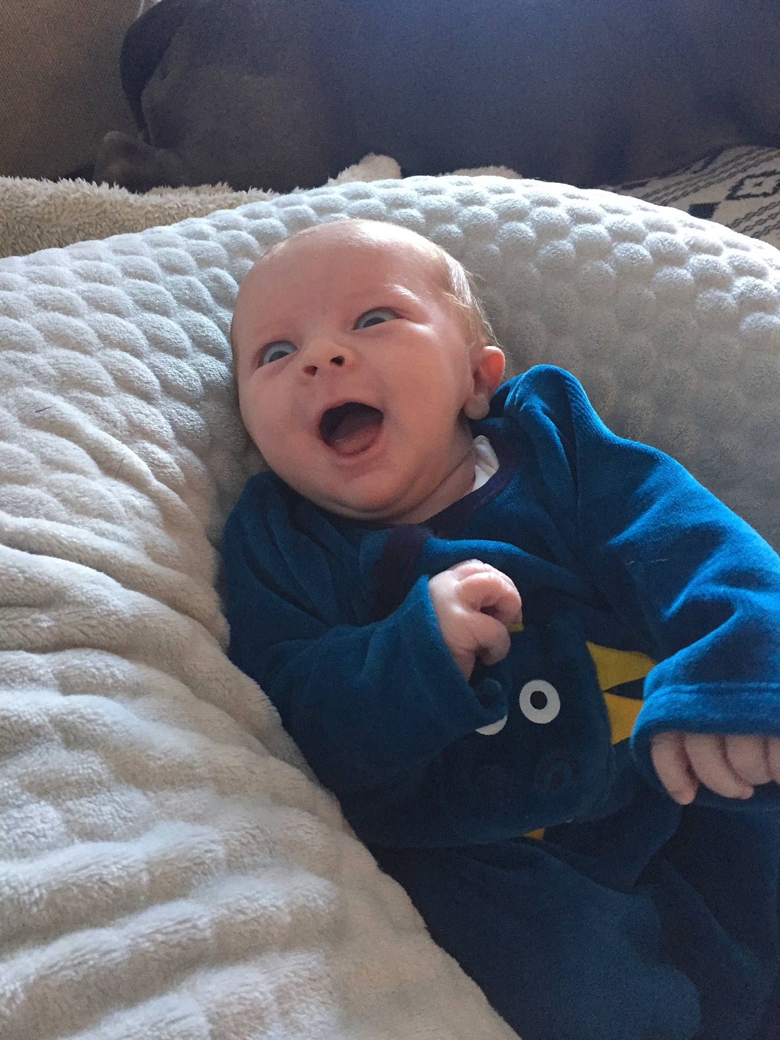 Alexandre a rejoint le concours — aidez-le/la à gagner de superbes lots ! baby, baby_toddler_clothing, beauty, bedding, cheek, child, comfort, flash_photography, fun, happy, linens, nose, outerwear, person, room, sitting, skin, sleeve, smile, toddler