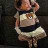 Kayson joined the competition — help win amazing prizes! baby, child, couch, cozy, cute, furniture, homedecor, hood, indoors, infant, mittens, peaceful, portrait, relaxation, resting, sleeping, socks, soft_lighting, striped_clothing, teddy_bear_patch