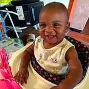Kingston joined the competition — help win amazing prizes! baby, child, smiling, walker, indoor, face, happy, person, furniture, microwave, paper_towels, clothing, seat, toys, hand, head, room, home, infant, cute