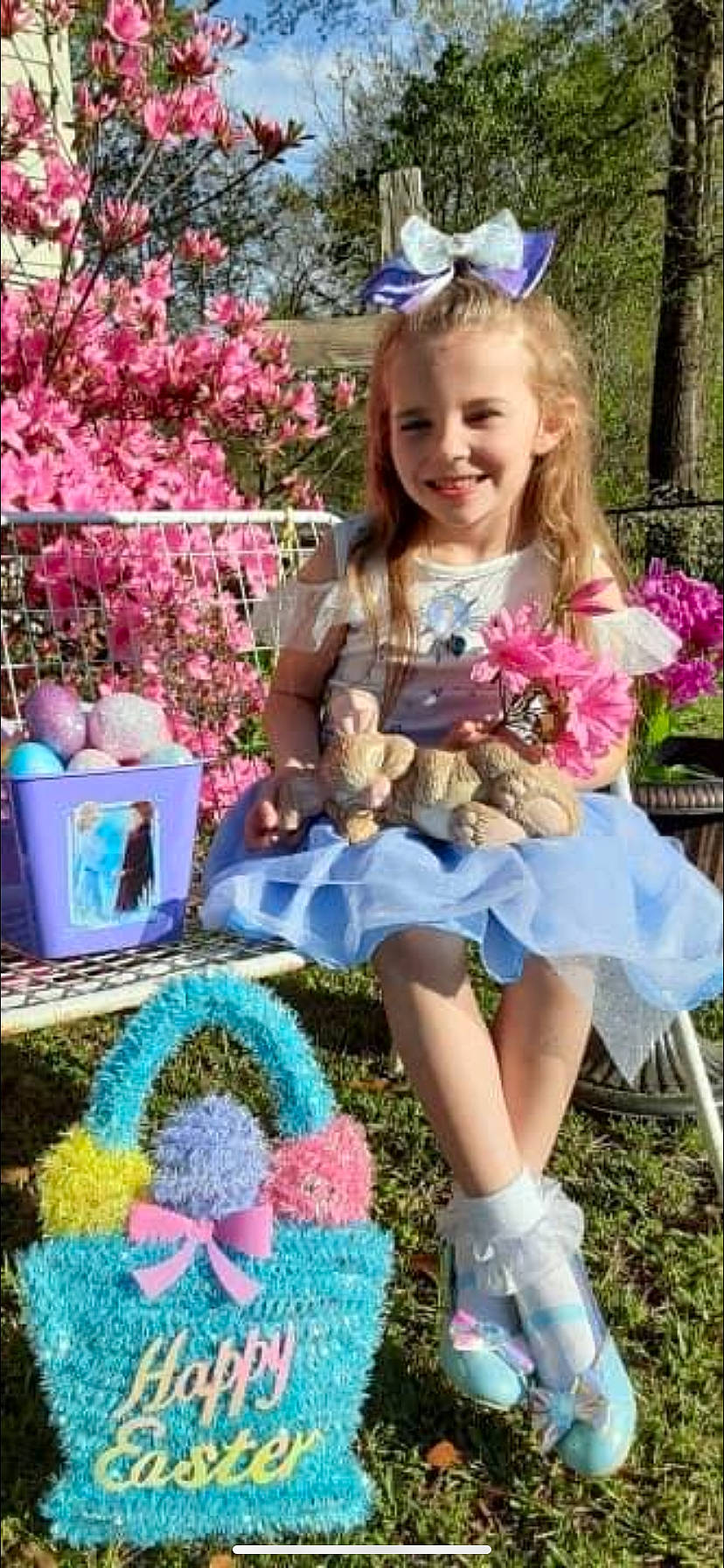 Kadence Williams joined the competition — help win amazing prizes! blond, blue, child, electric_blue, event, flower, goggles, grass, happy, joy, magenta, pattern, person, photograph, pink, plant, purple, smile, snapshot, sunglasses