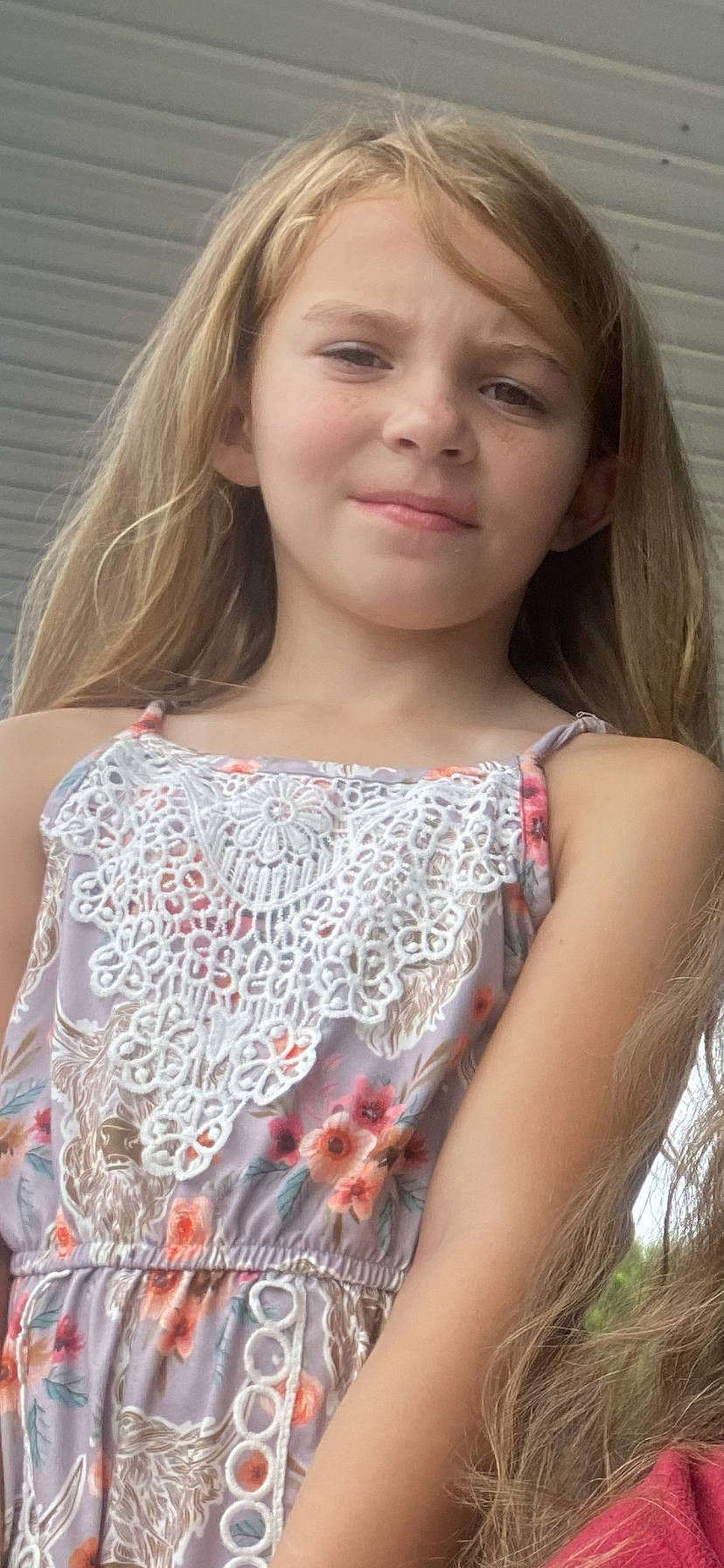 Kadence Williams joined the competition — help win amazing prizes! beauty, blond, brown_hair, craft, day_dress, embellishment, event, face, fashion_design, happy, joy, lip, long_hair, motif, pattern, peach, person, pink, shoulder, skin