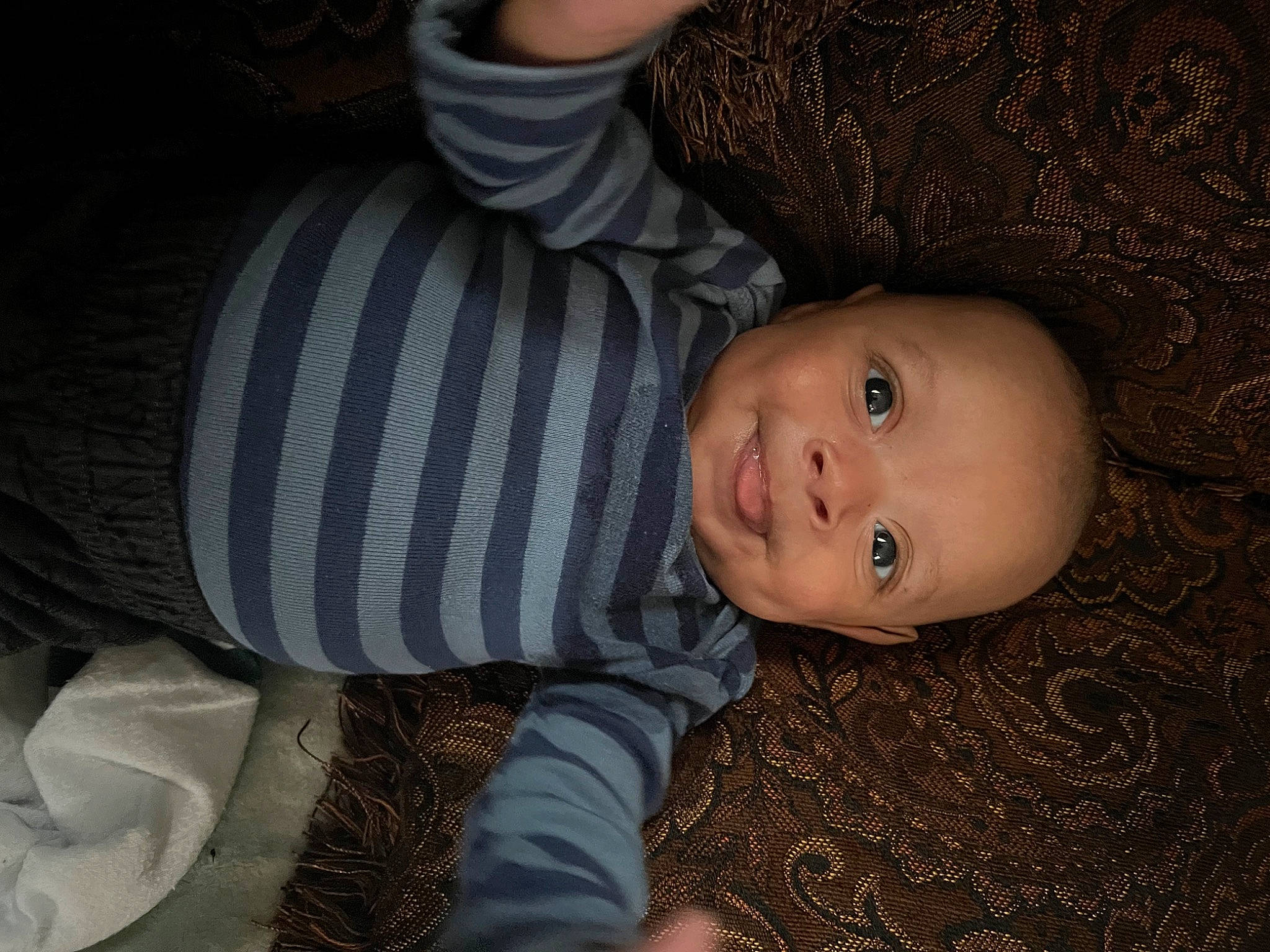 Azare joined the competition — help win amazing prizes! baby, baby_toddler_clothing, cheek, chin, comfort, eye, face, facial_expression, flash_photography, flooring, grass, head, iris, joy, mouth, nose, person, skin, sleeve, smile