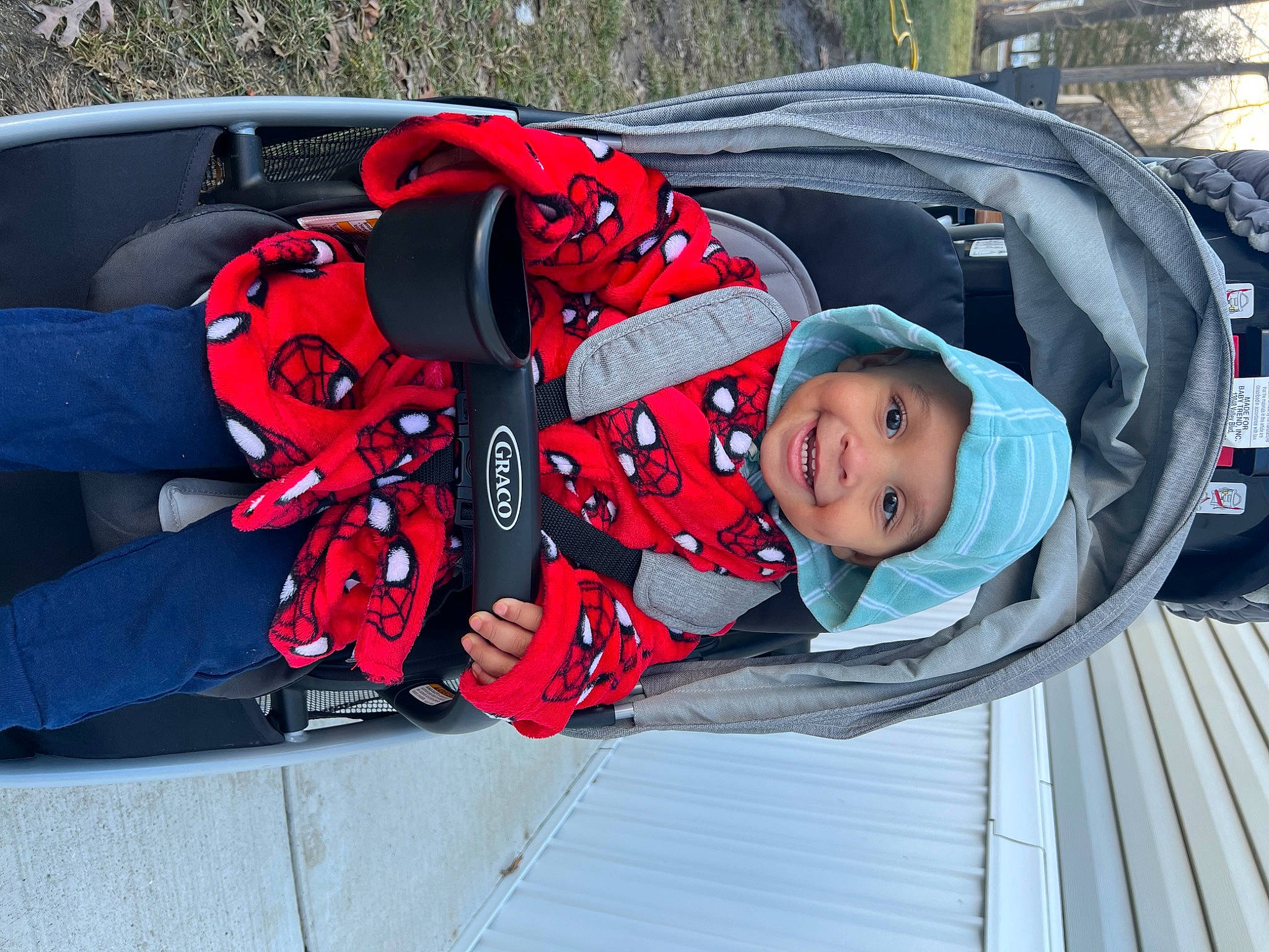 Asiah joined the competition — help win amazing prizes! baby, baby_carriage, baby_products, baby_toddler_clothing, bag, carmine, child, comfort, electric_blue, fashion_accessory, headwear, joy, leisure, luxury_vehicle, pattern, person, plant, recreation, smile, toddler
