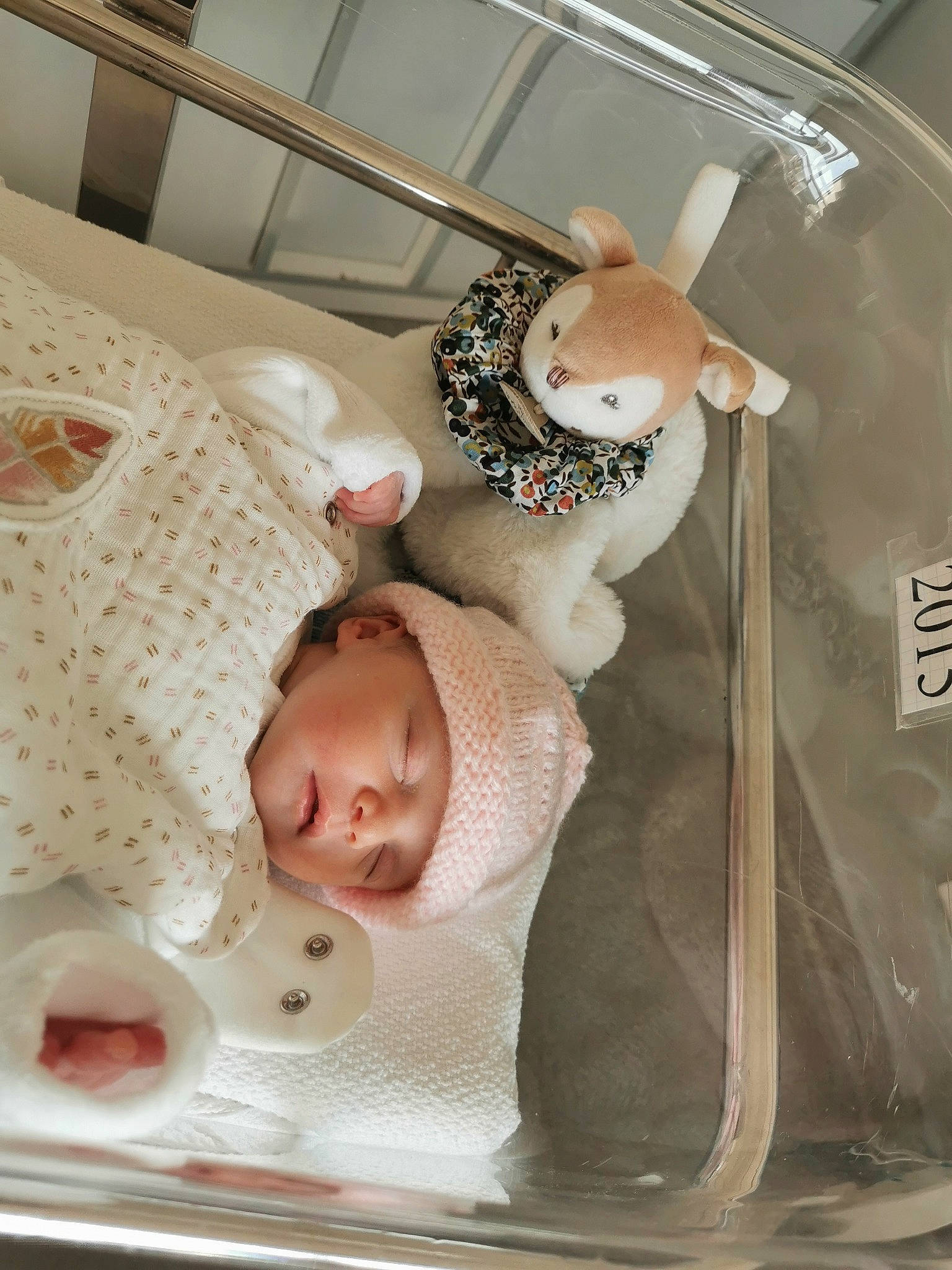 Zoé participe au concours pour gagner de l'argent avec cette photo : baby, baby_products, baby_safety, baby_sleeping, baby_toddler_clothing, bathing, bed, bedding, bedtime, child, comfort, fashion_accessory, flooring, headgear, headwear, infant_bed, linens, nap, person, room