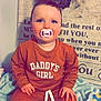 Navaya is registered to the contest to win money with this photo: baby, pacifier, child, brown_outfit, sitting, blanket, duck_pattern, tapestry, wolf_image, indoor, cute, portrait, infant, young_child, cozy, clothing, hands, face, smiling, blue_eyes