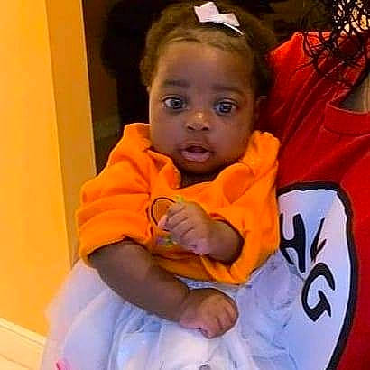 La'Niyah is registered to the contest to win money with this photo: child, day, eye, girl, head, human, infant, person, product, toddler