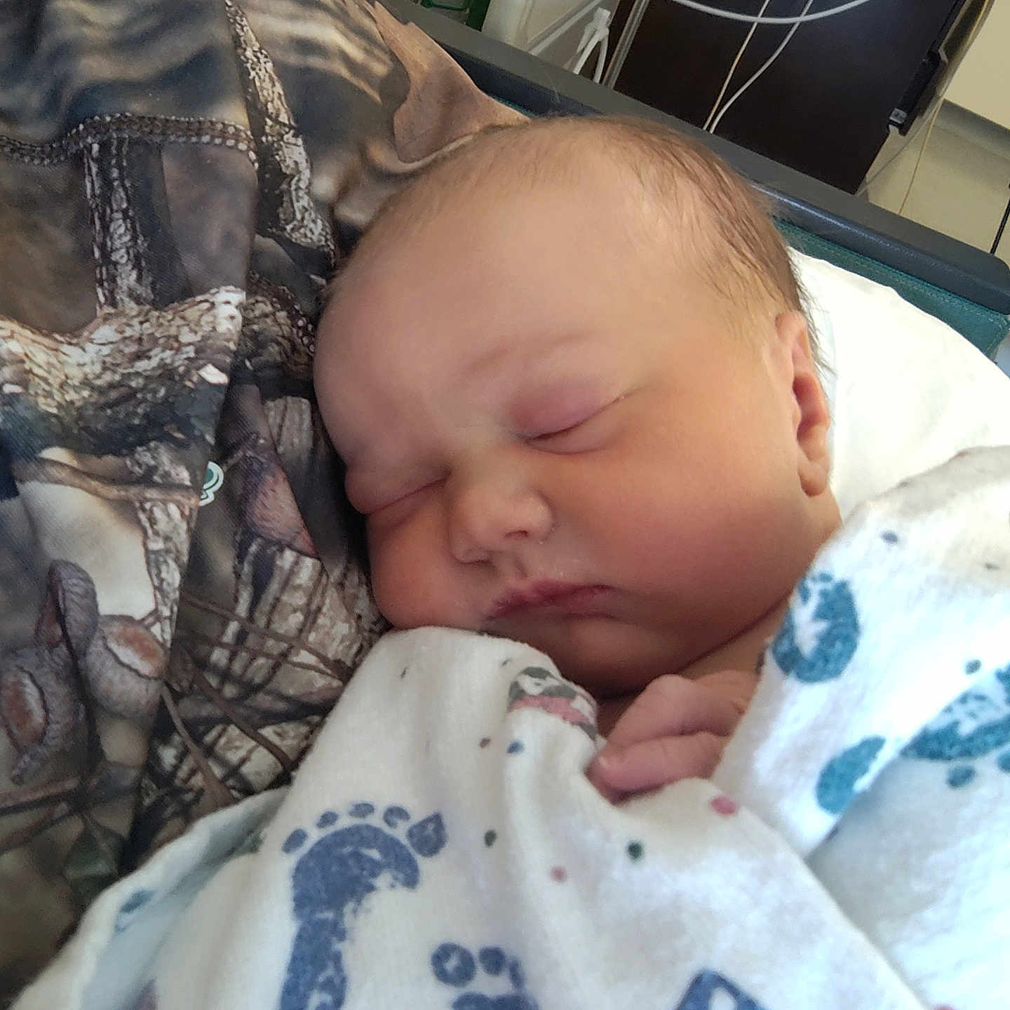 Emma joined the competition — help win amazing prizes! architecture, baby, bed, bedroom, blanket, building, cushion, face, furniture, head, homedecor, hospital, indoors, newborn, person, photography, portrait, quilt, room, sleeping